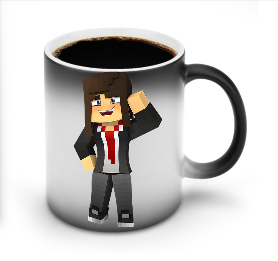 （画像用） マインクラフト ブロックの世界 Minecraft MC Block world 温度変色マグカップ