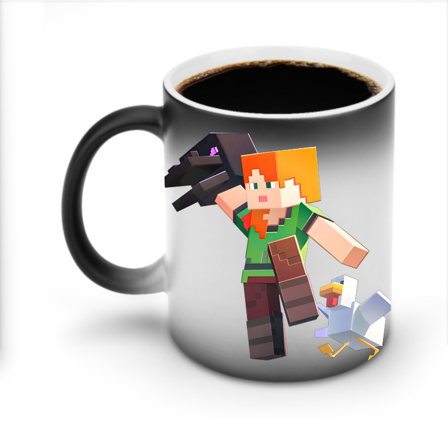 （画像用） マインクラフト ブロックの世界 Minecraft MC Block world 温度変色マグカップ