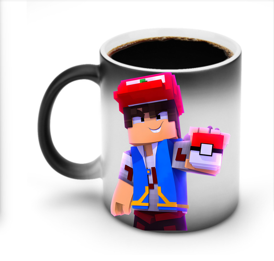 （画像用） マインクラフト ブロックの世界 Minecraft MC Block world 温度変色マグカップ