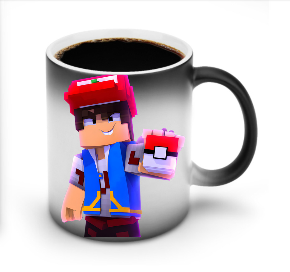 （画像用） マインクラフト ブロックの世界 Minecraft MC Block world 温度変色マグカップ