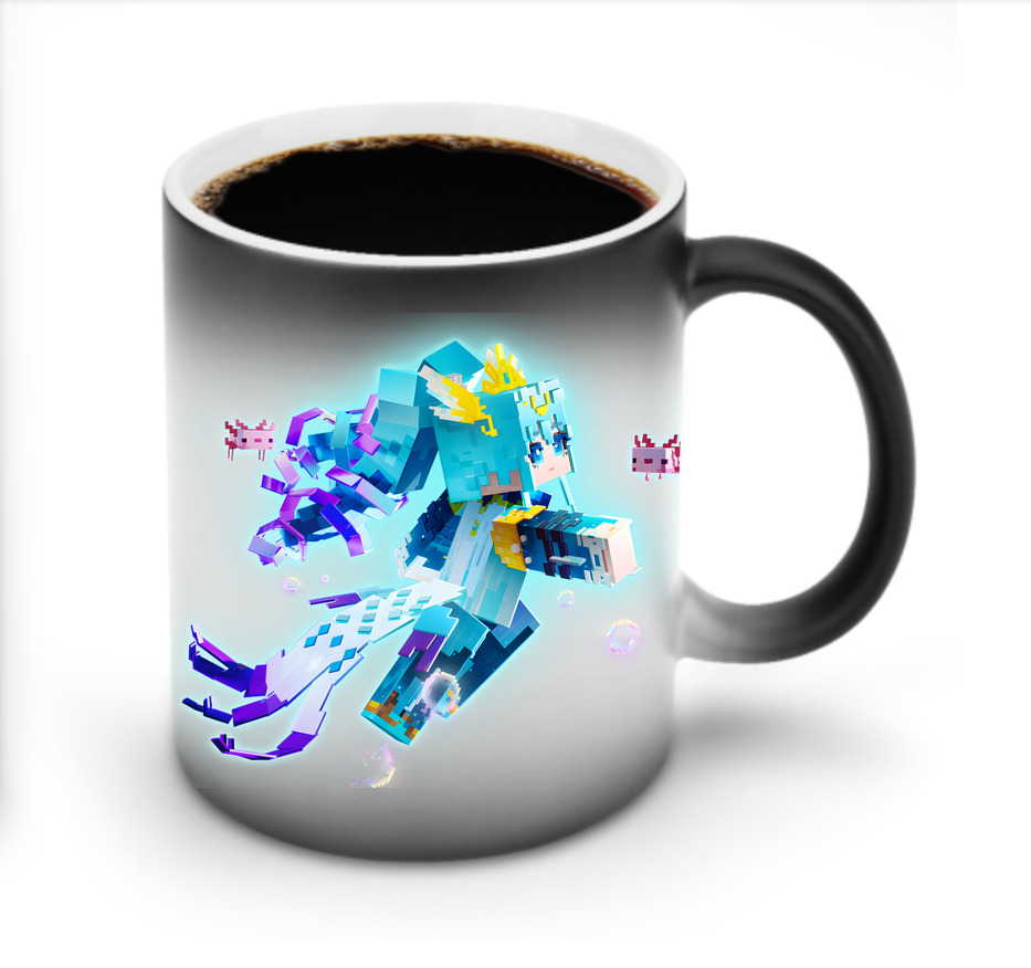 （画像用） マインクラフト ブロックの世界 Minecraft MC Block world 温度変色マグカップ