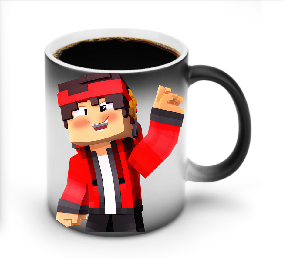 （画像用） マインクラフト ブロックの世界 Minecraft MC Block world 温度変色マグカップ