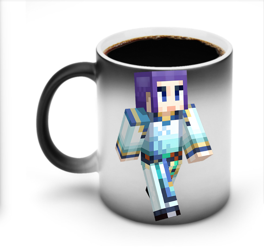 （画像用） マインクラフト ブロックの世界 Minecraft MC Block world 温度変色マグカップ
