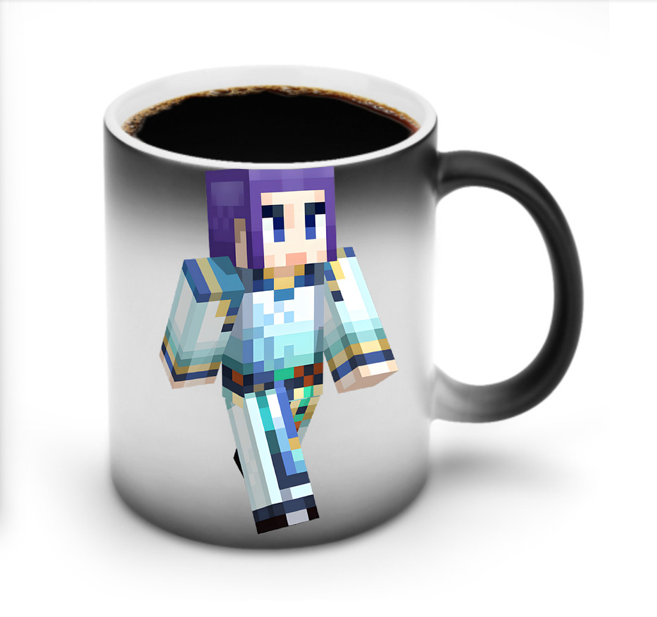 （画像用） マインクラフト ブロックの世界 Minecraft MC Block world 温度変色マグカップ