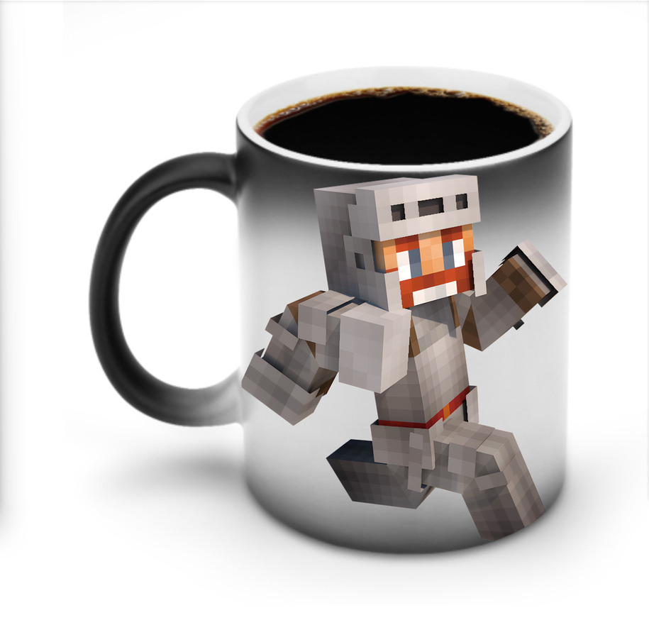 （画像用） マインクラフト ブロックの世界 Minecraft MC Block world 温度変色マグカップ