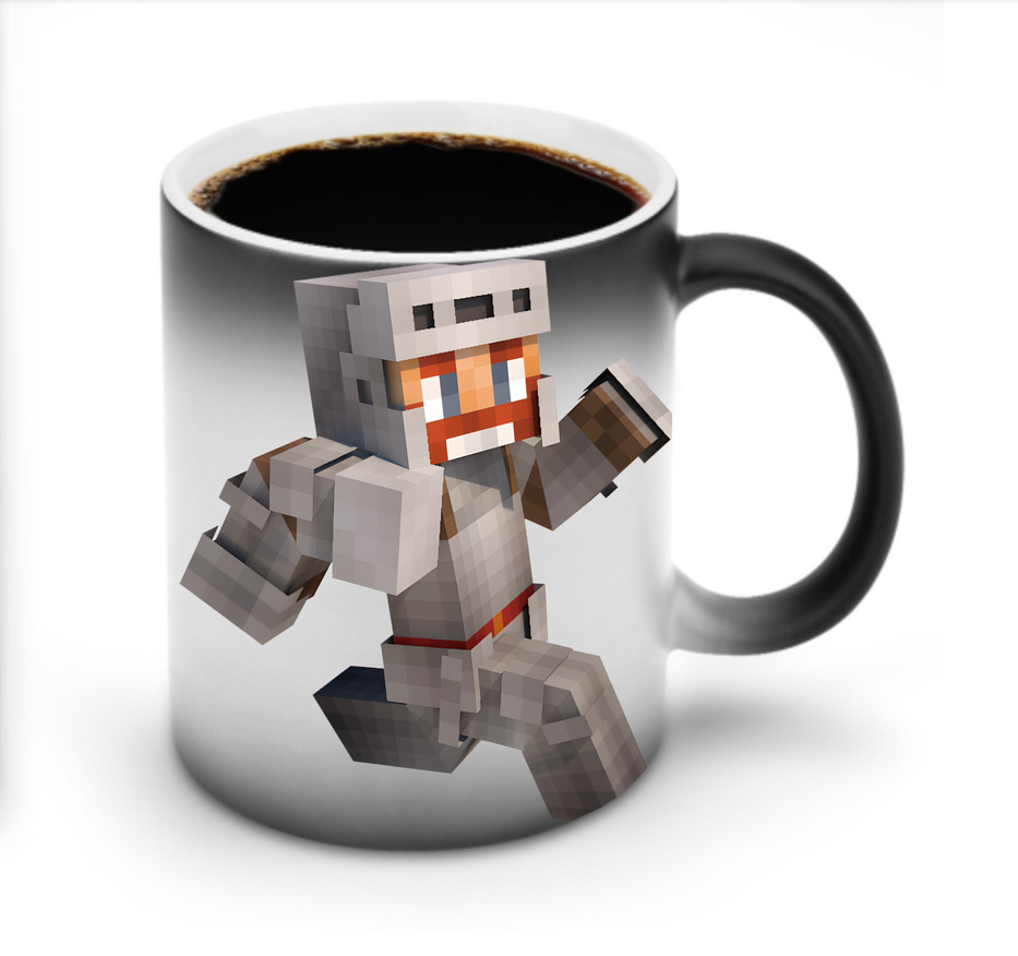 （画像用） マインクラフト ブロックの世界 Minecraft MC Block world 温度変色マグカップ