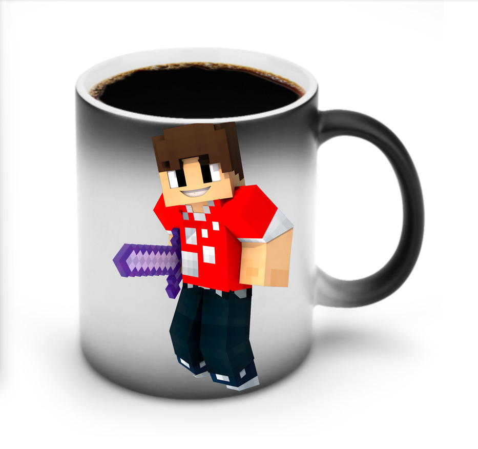 （画像用） マインクラフト ブロックの世界 Minecraft MC Block world 温度変色マグカップ