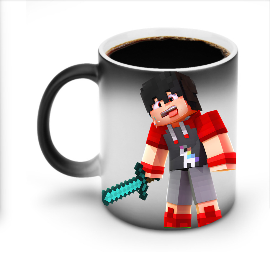 （画像用） マインクラフト ブロックの世界 Minecraft MC Block world 温度変色マグカップ