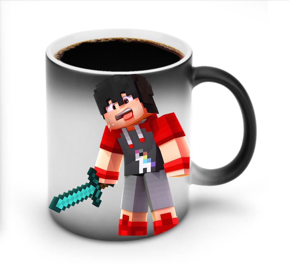 （画像用） マインクラフト ブロックの世界 Minecraft MC Block world 温度変色マグカップ