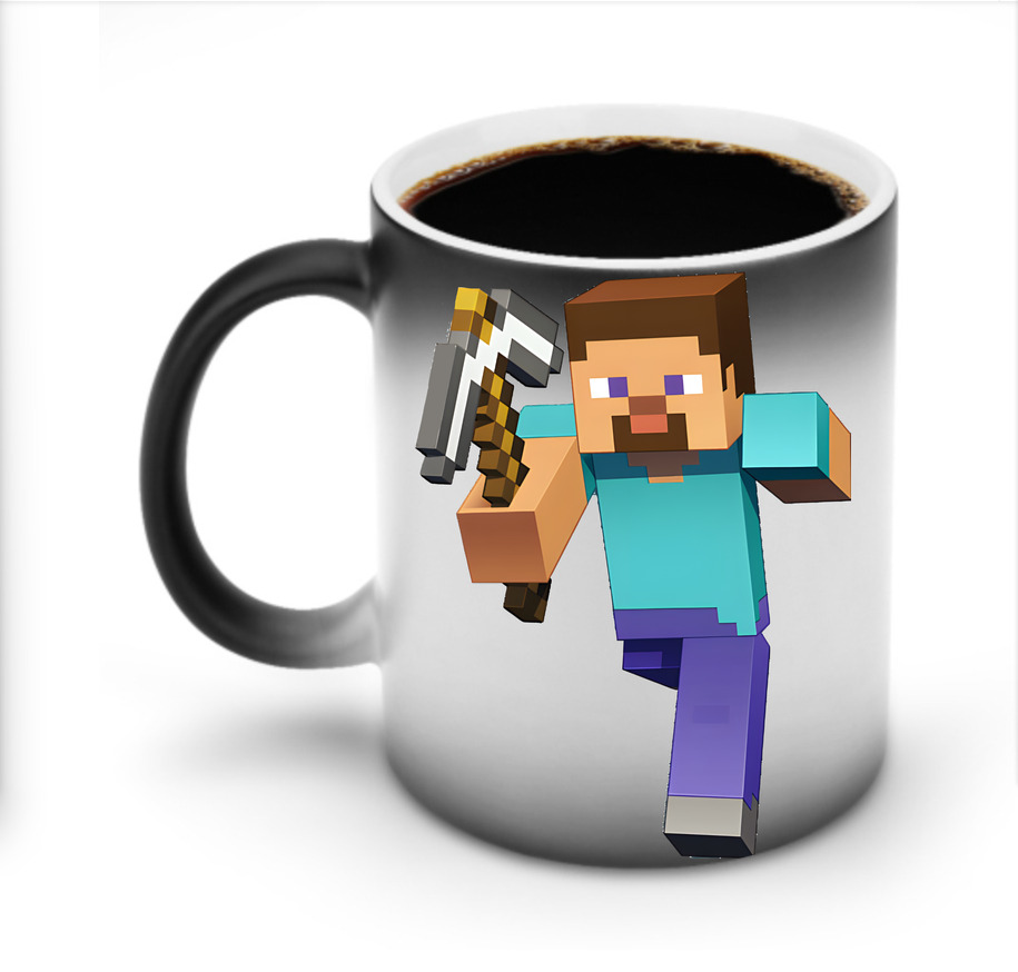 （画像用） マインクラフト ブロックの世界 Minecraft MC Block world 温度変色マグカップ