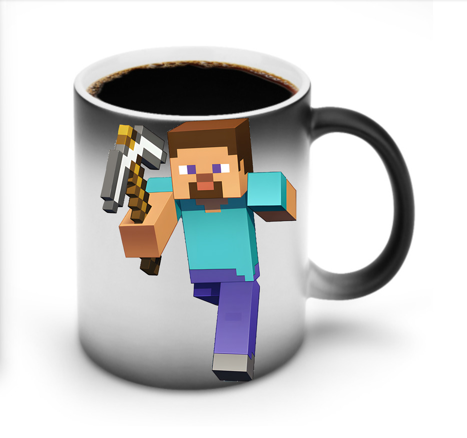 （画像用） マインクラフト ブロックの世界 Minecraft MC Block world 温度変色マグカップ