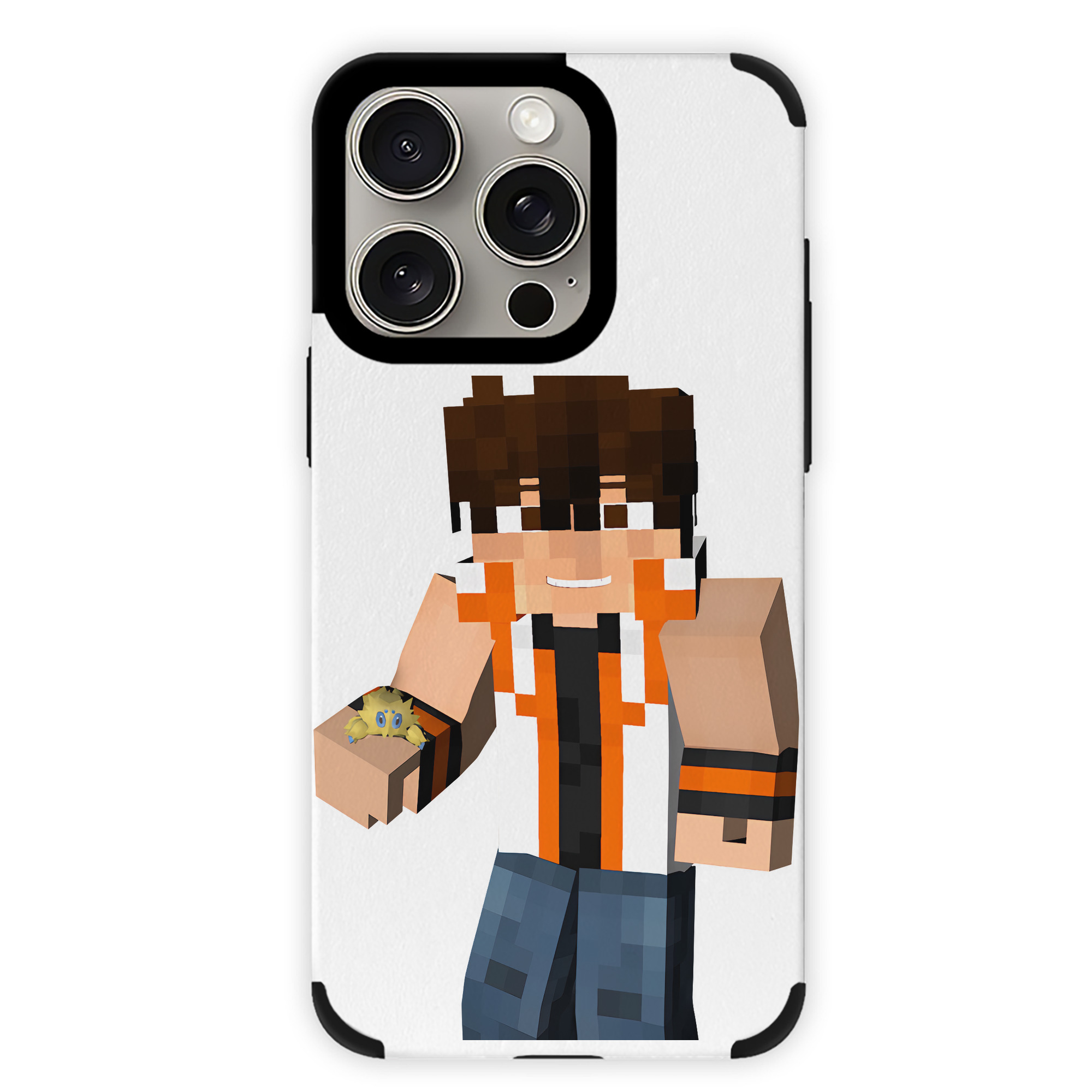 （画像用） マインクラフト ブロックの世界 Minecraft MC Block world 【iPhone15ProMax対応】 PUレザー スマホケース 耐衝撃＆黄変防止