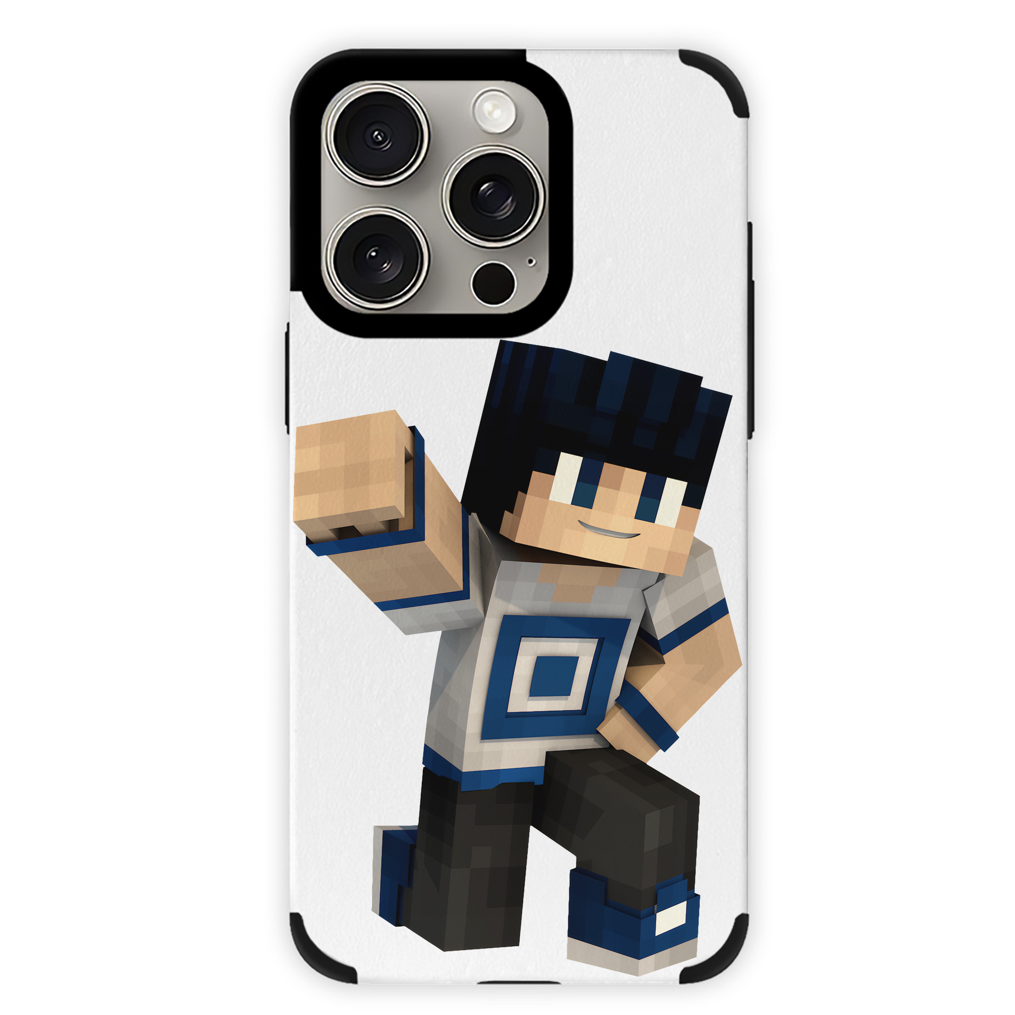 （画像用） マインクラフト ブロックの世界 Minecraft MC Block world 【iPhone15ProMax対応】 PUレザー スマホケース 耐衝撃＆黄変防止