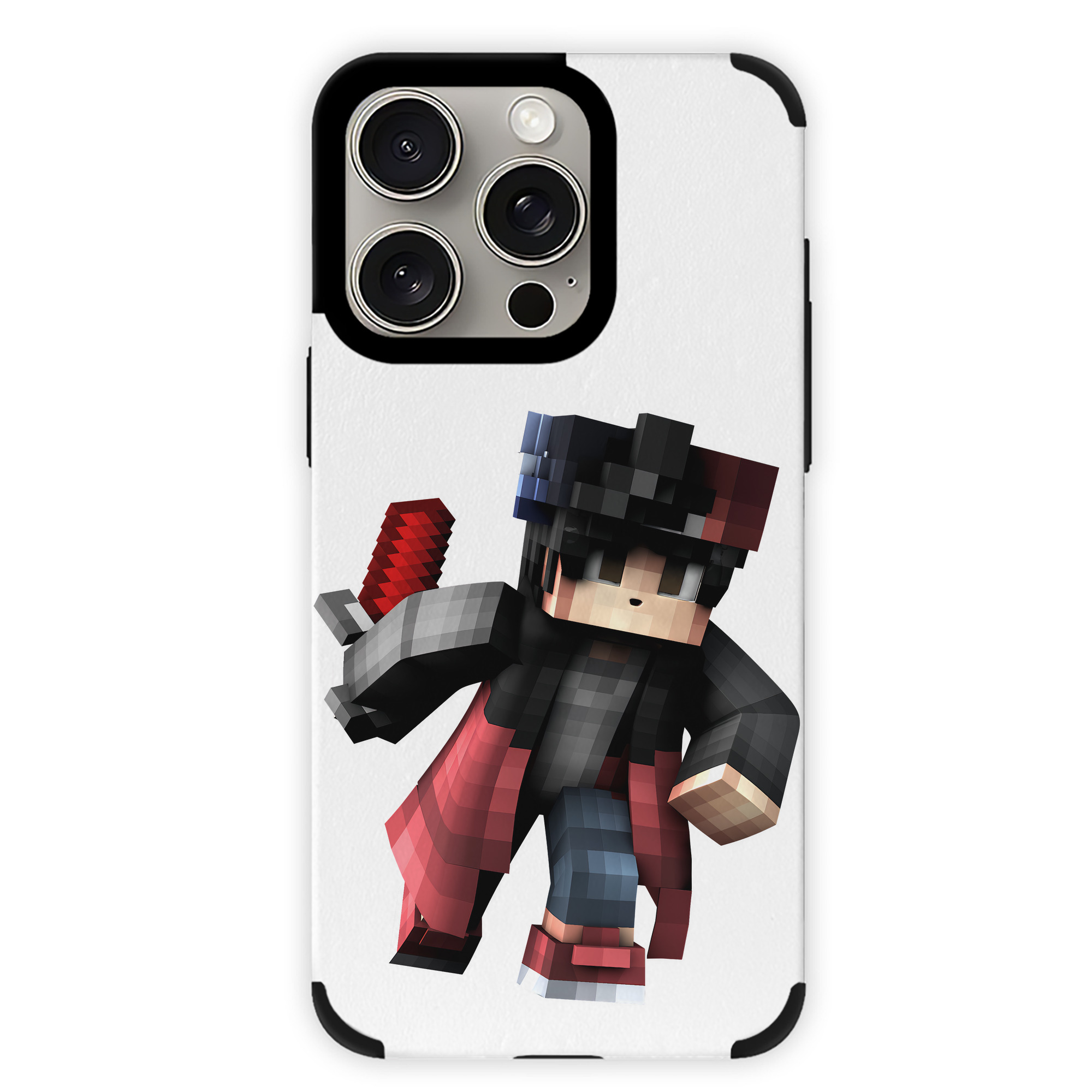 （画像用） マインクラフト ブロックの世界 Minecraft MC Block world 【iPhone15ProMax対応】 PUレザー スマホケース 耐衝撃＆黄変防止