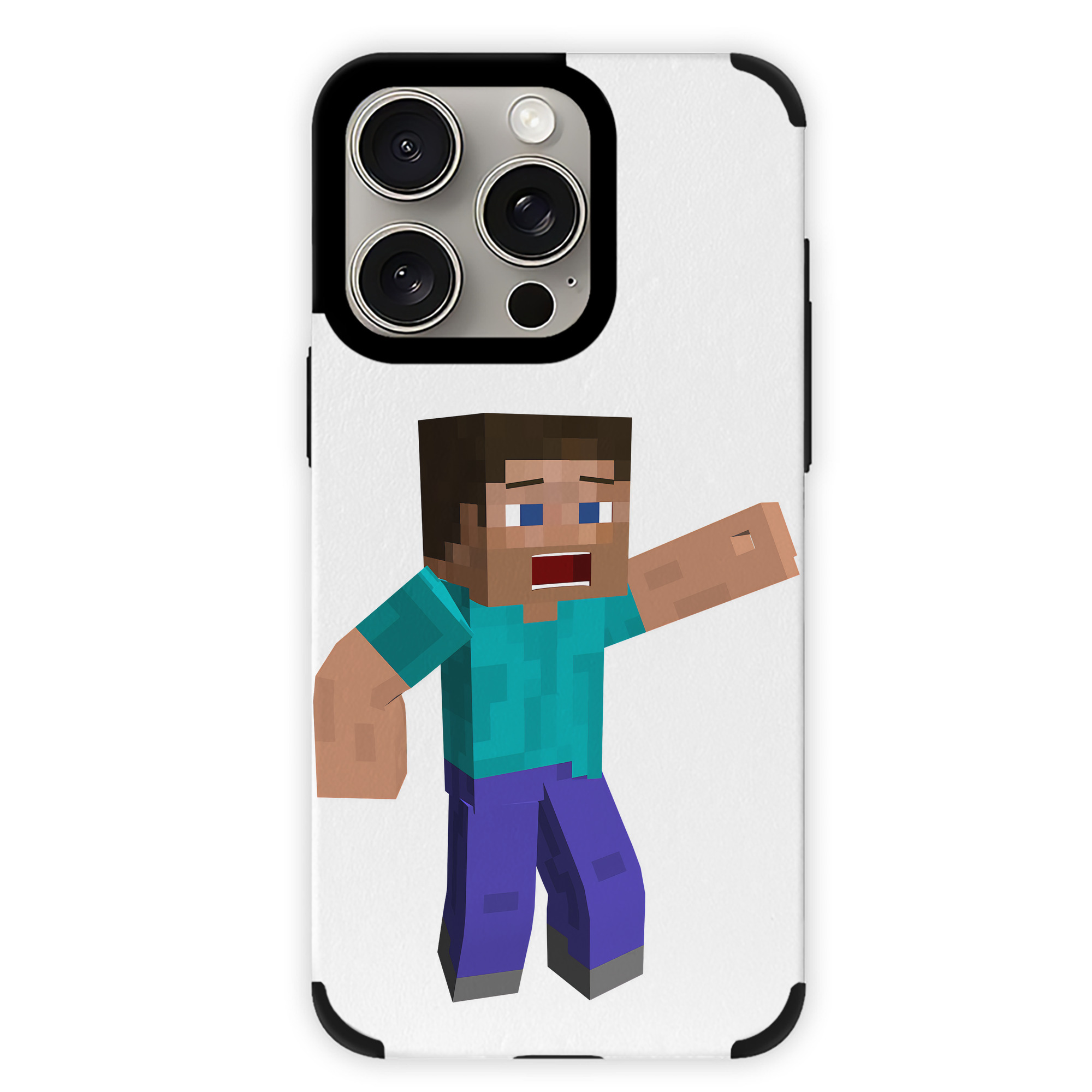 （画像用） マインクラフト ブロックの世界 Minecraft MC Block world 【iPhone15ProMax対応】 PUレザー スマホケース 耐衝撃＆黄変防止