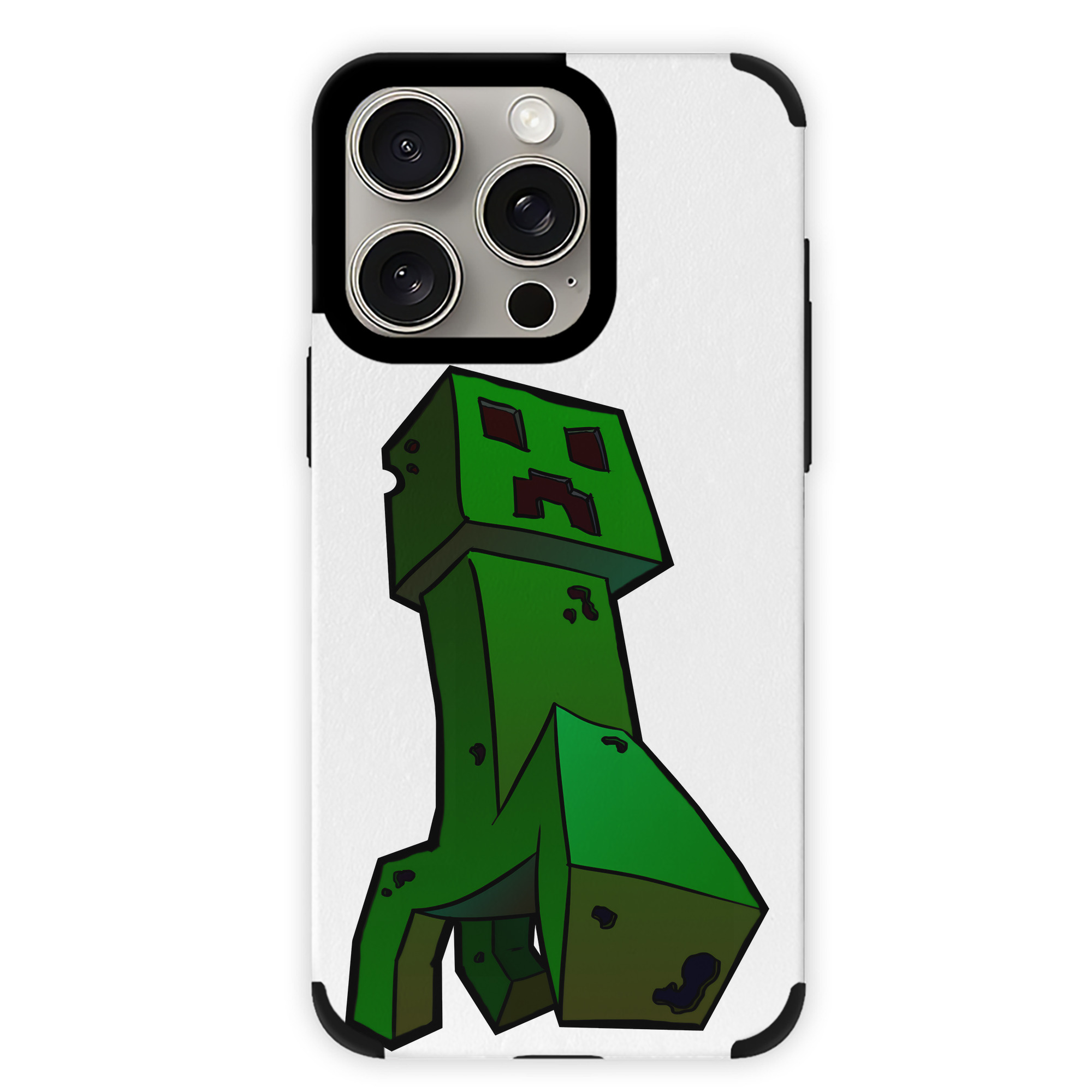 （画像用） マインクラフト ブロックの世界 Minecraft MC Block world 【iPhone15ProMax対応】 PUレザー スマホケース 耐衝撃＆黄変防止