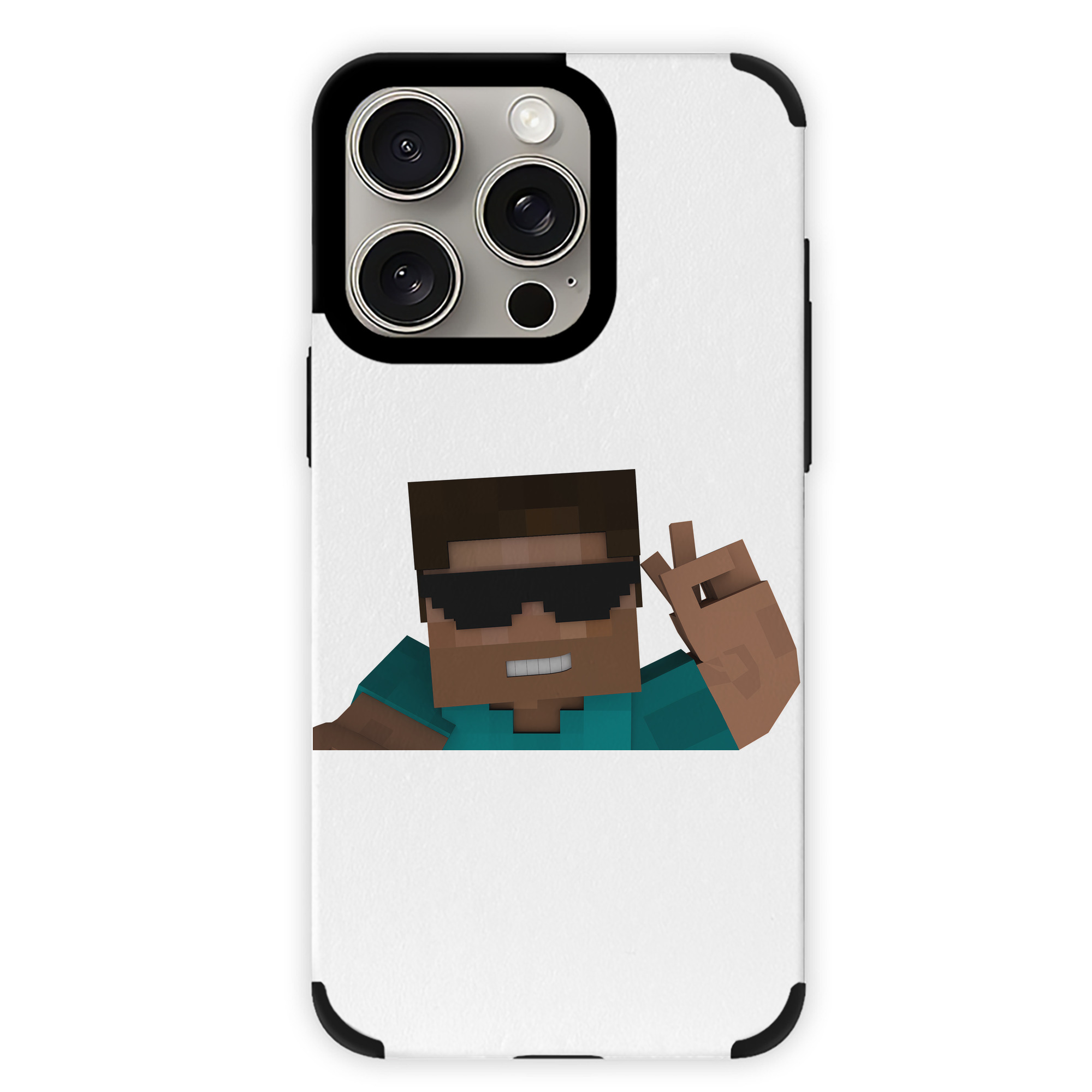 （画像用） マインクラフト ブロックの世界 Minecraft MC Block world 【iPhone15ProMax対応】 PUレザー スマホケース 耐衝撃＆黄変防止