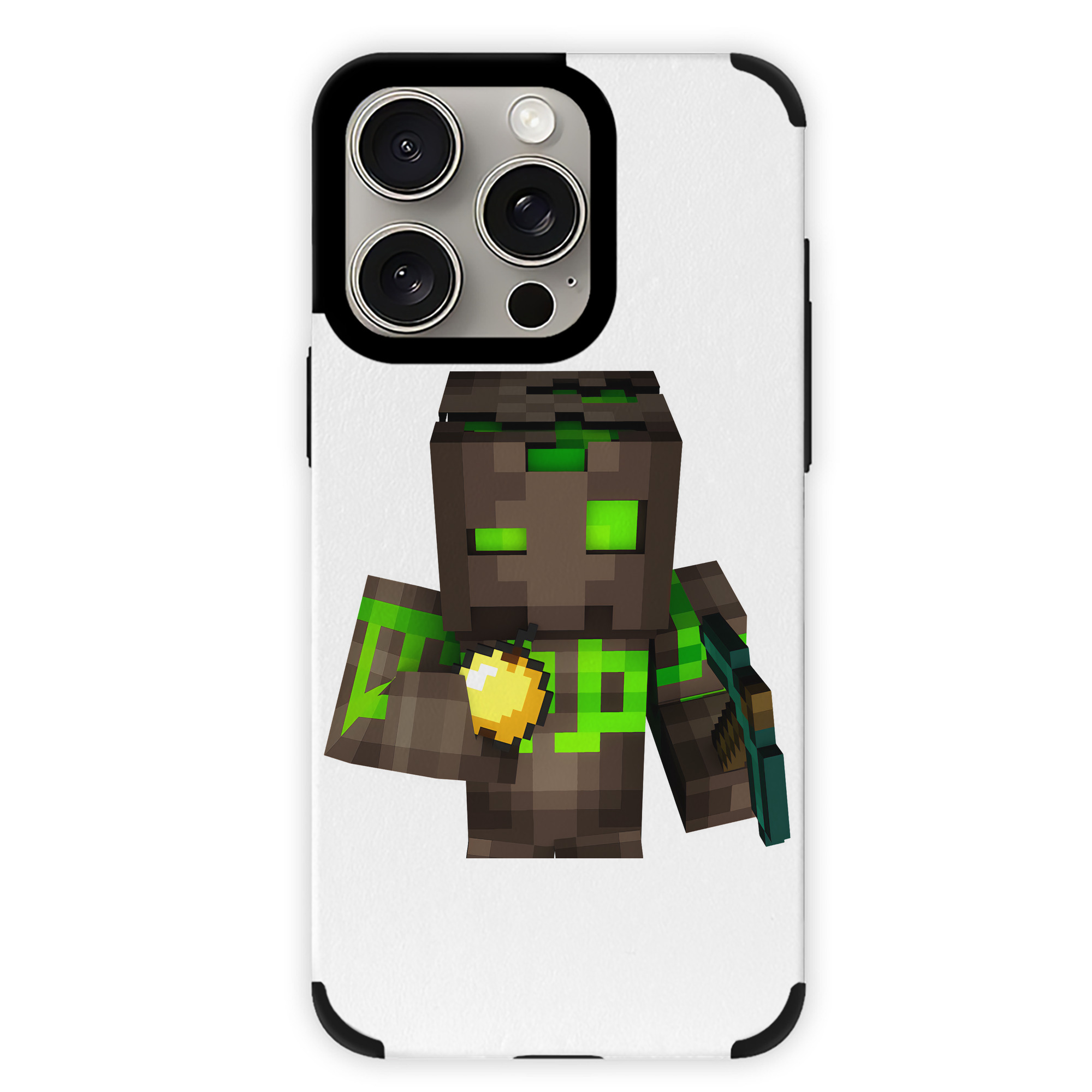（画像用） マインクラフト ブロックの世界 Minecraft MC Block world 【iPhone15ProMax対応】 PUレザー スマホケース 耐衝撃＆黄変防止