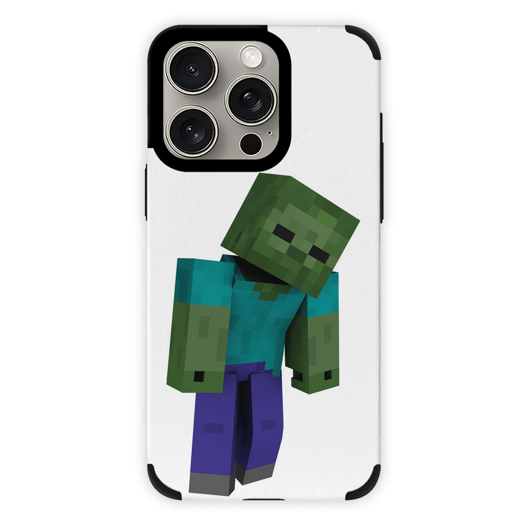 （画像用） マインクラフト ブロックの世界 Minecraft MC Block world 【iPhone15ProMax対応】 PUレザー スマホケース 耐衝撃＆黄変防止