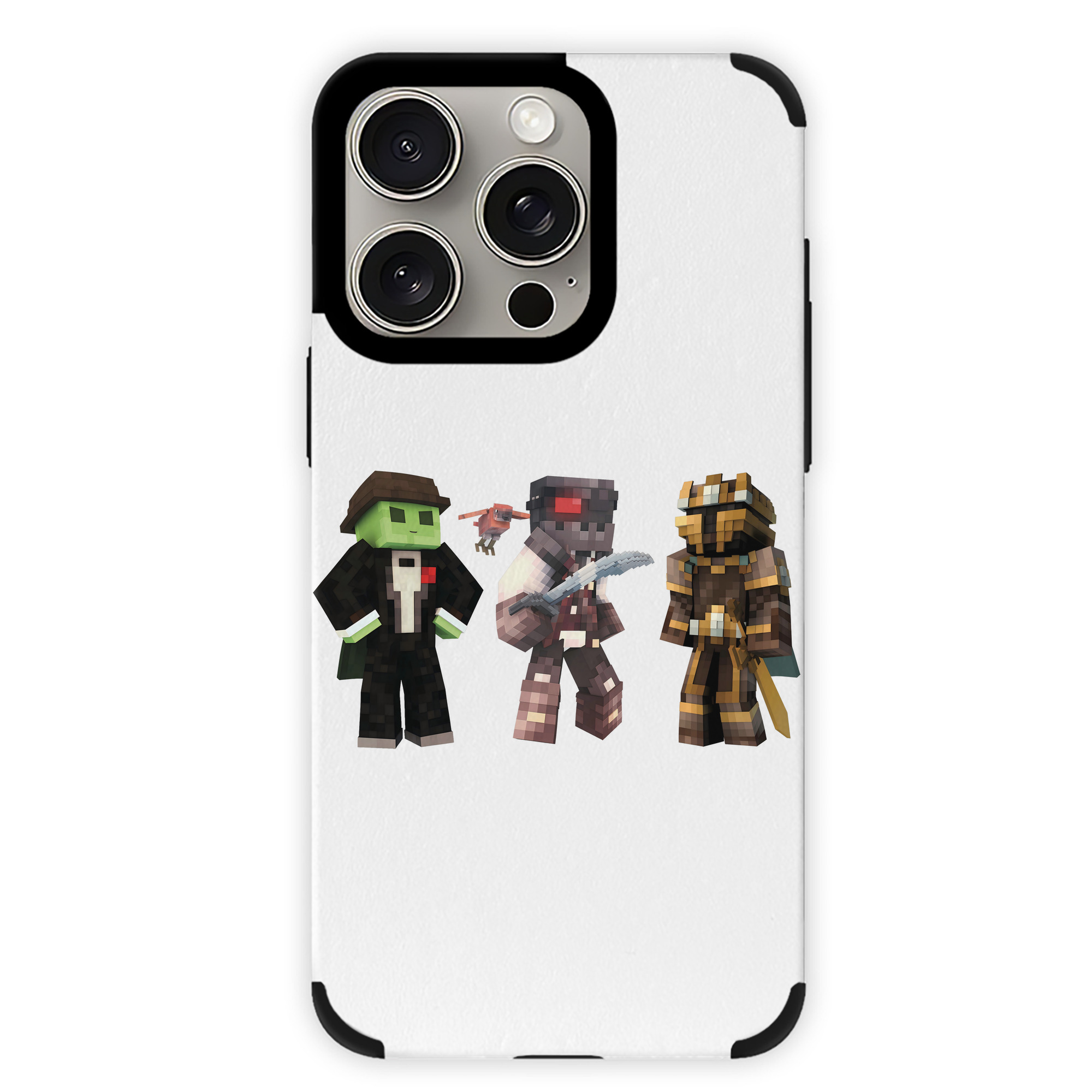 （画像用） マインクラフト ブロックの世界 Minecraft MC Block world 【iPhone15ProMax対応】 PUレザー スマホケース 耐衝撃＆黄変防止