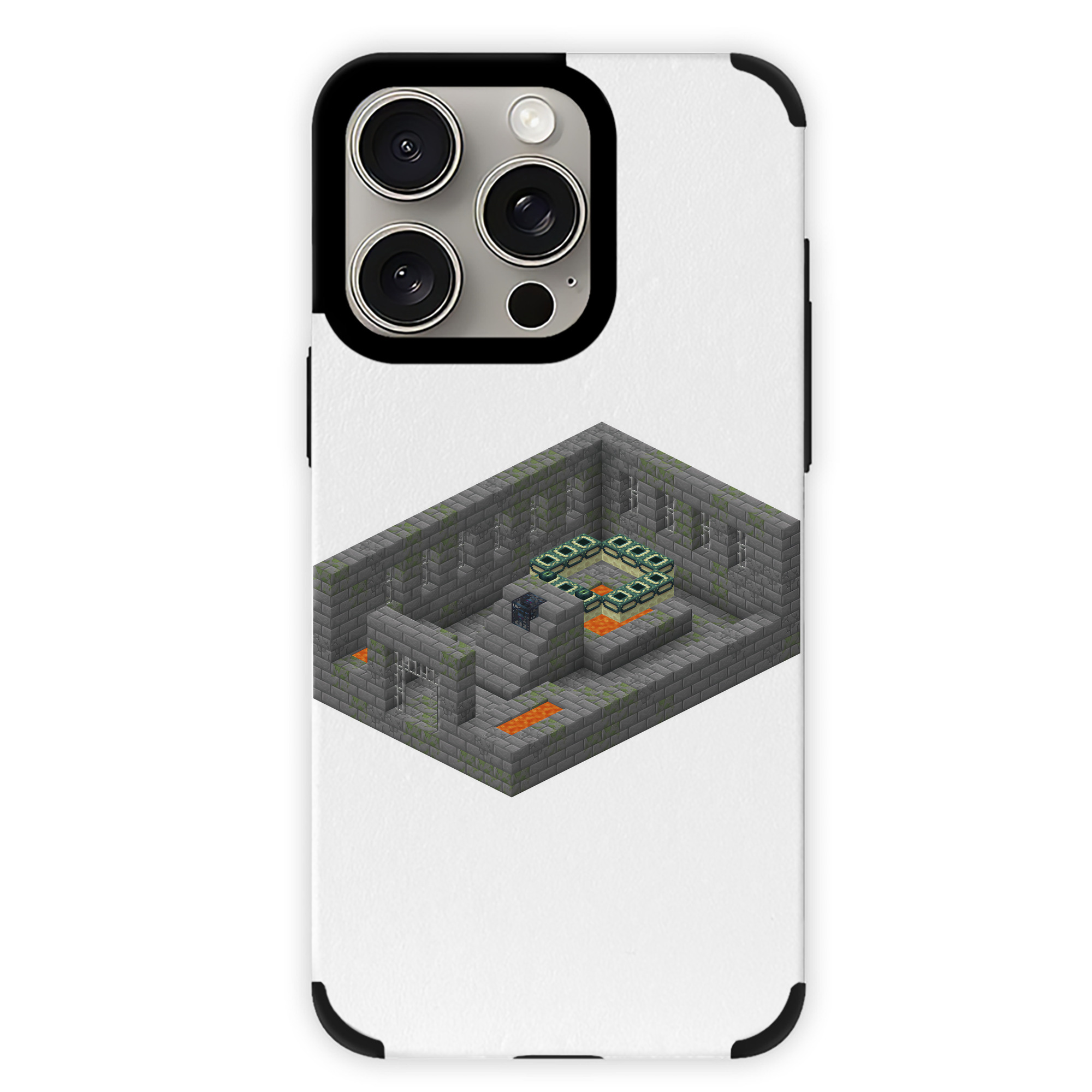 （画像用） マインクラフト ブロックの世界 Minecraft MC Block world 【iPhone15ProMax対応】 PUレザー スマホケース 耐衝撃＆黄変防止