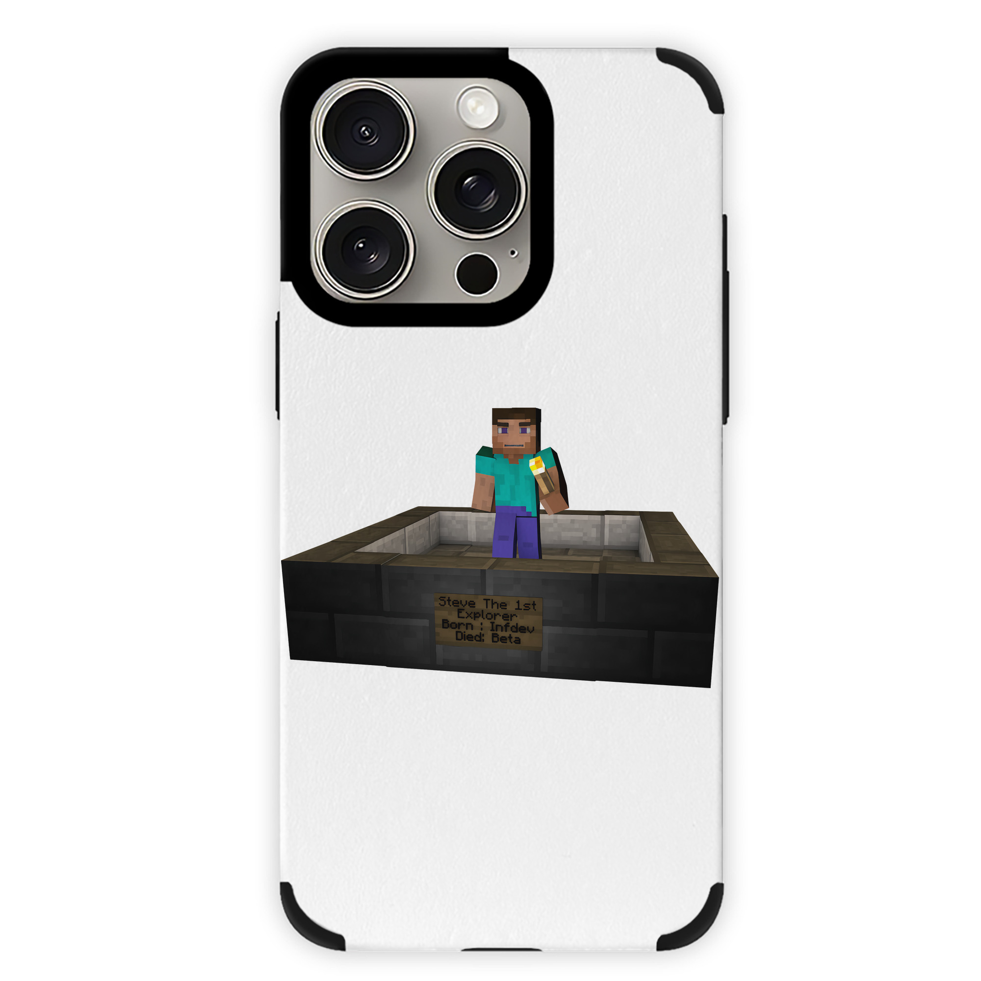 （画像用） マインクラフト ブロックの世界 Minecraft MC Block world 【iPhone15ProMax対応】 PUレザー スマホケース 耐衝撃＆黄変防止