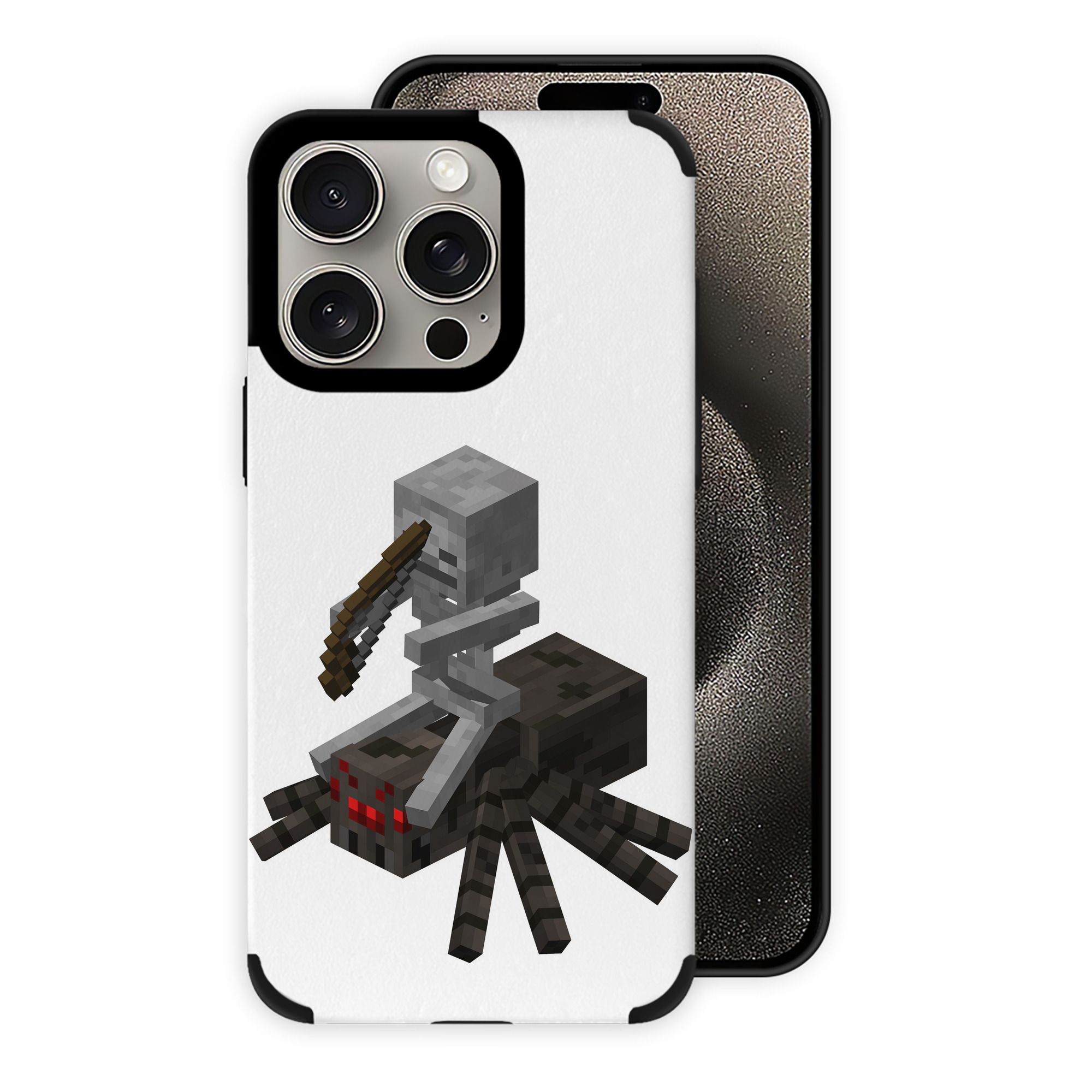 （画像用） マインクラフト ブロックの世界 Minecraft MC Block world 【iPhone15ProMax対応】 PUレザー スマホケース 耐衝撃＆黄変防止