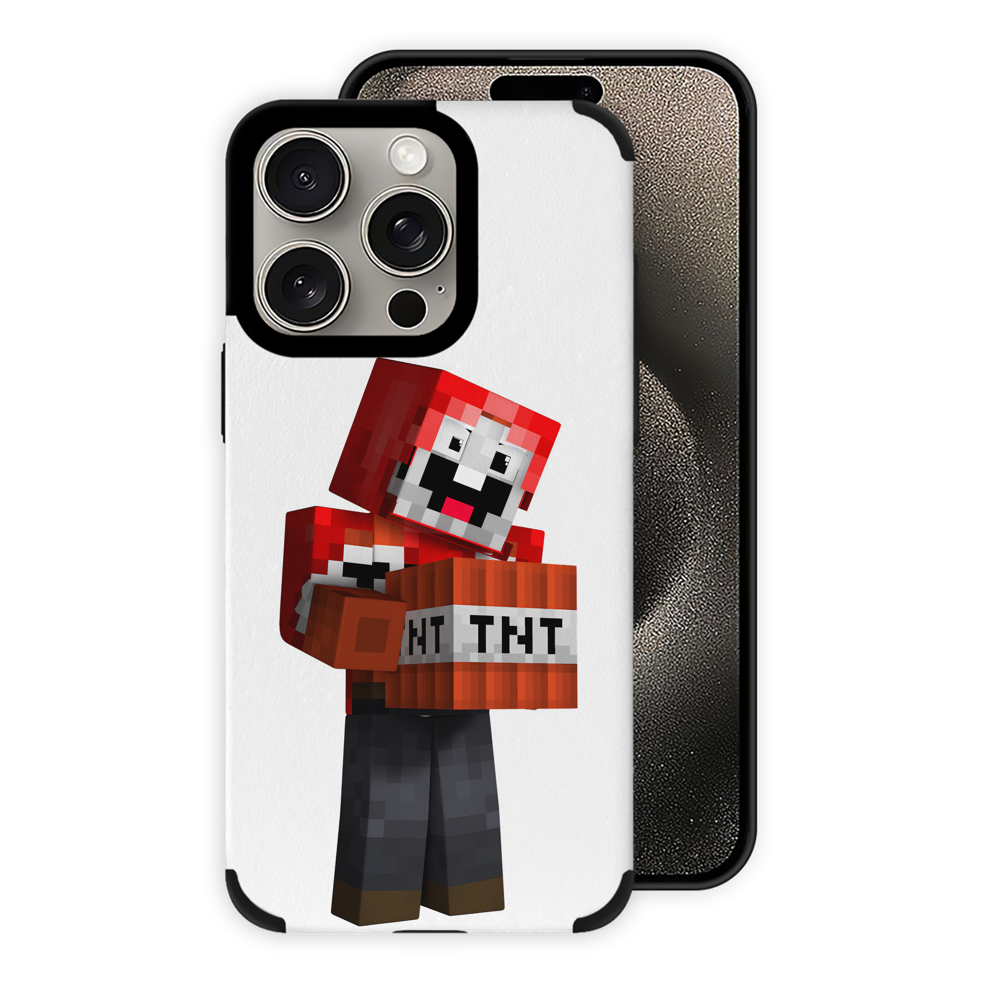 （画像用） マインクラフト ブロックの世界 Minecraft MC Block world 【iPhone15ProMax対応】 PUレザー スマホケース 耐衝撃＆黄変防止