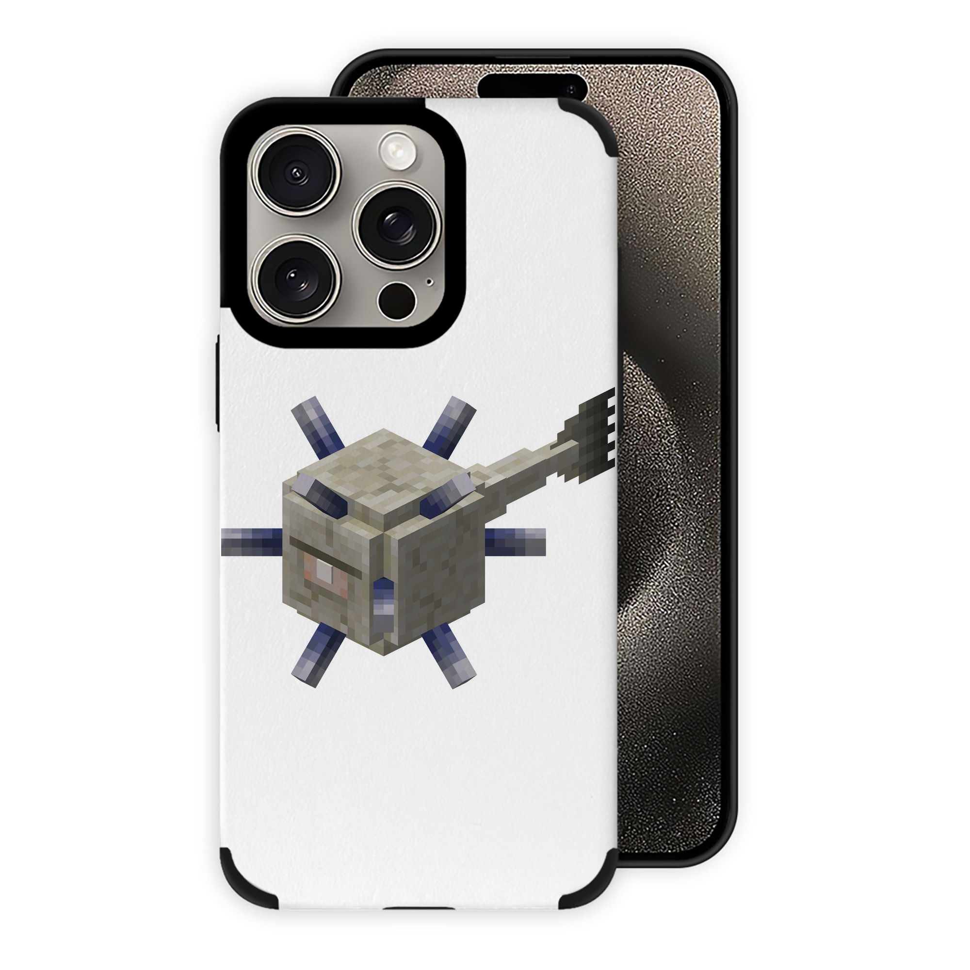 （画像用） マインクラフト ブロックの世界 Minecraft MC Block world 【iPhone15ProMax対応】 PUレザー スマホケース 耐衝撃＆黄変防止