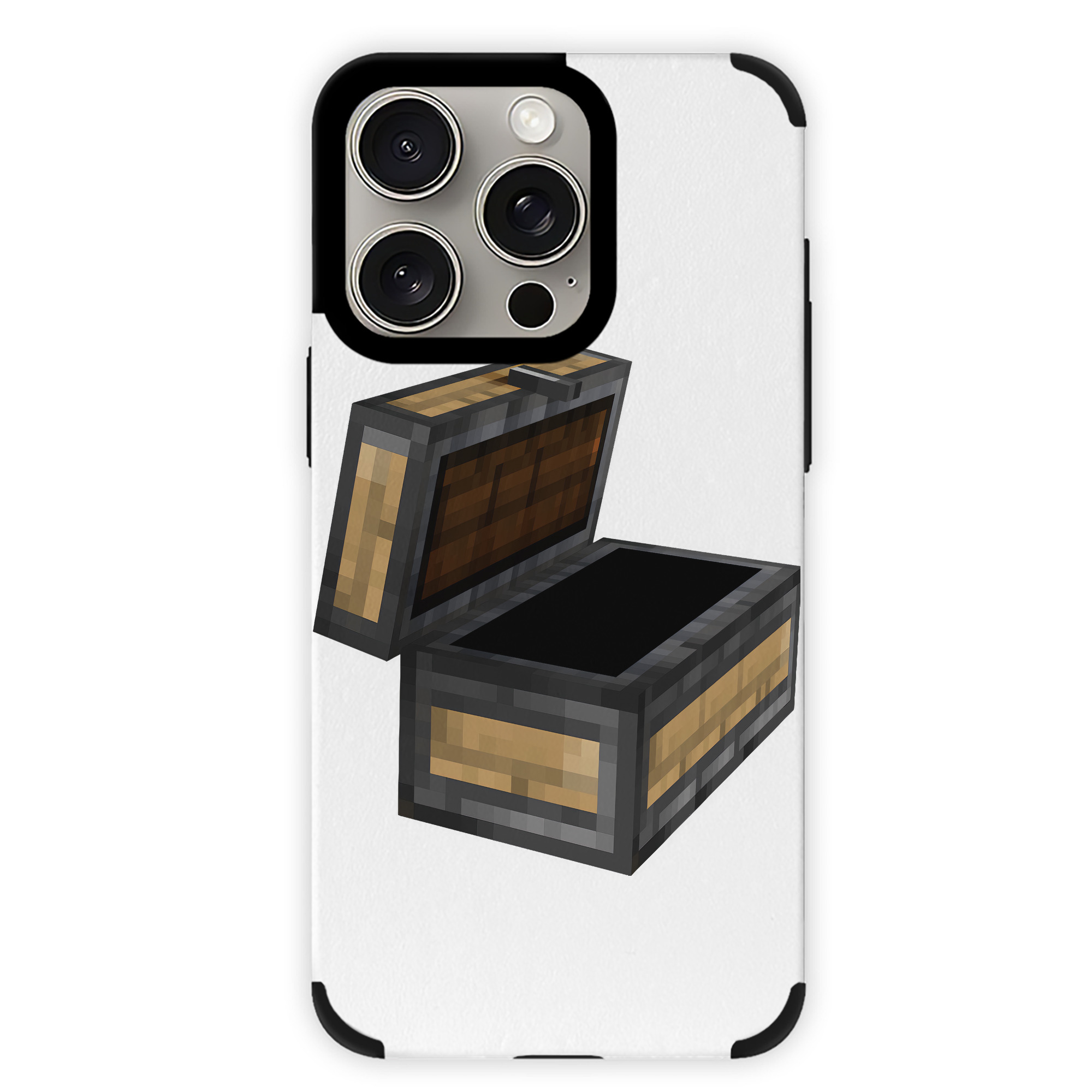 （画像用） マインクラフト ブロックの世界 Minecraft MC Block world 【iPhone15ProMax対応】 PUレザー スマホケース 耐衝撃＆黄変防止