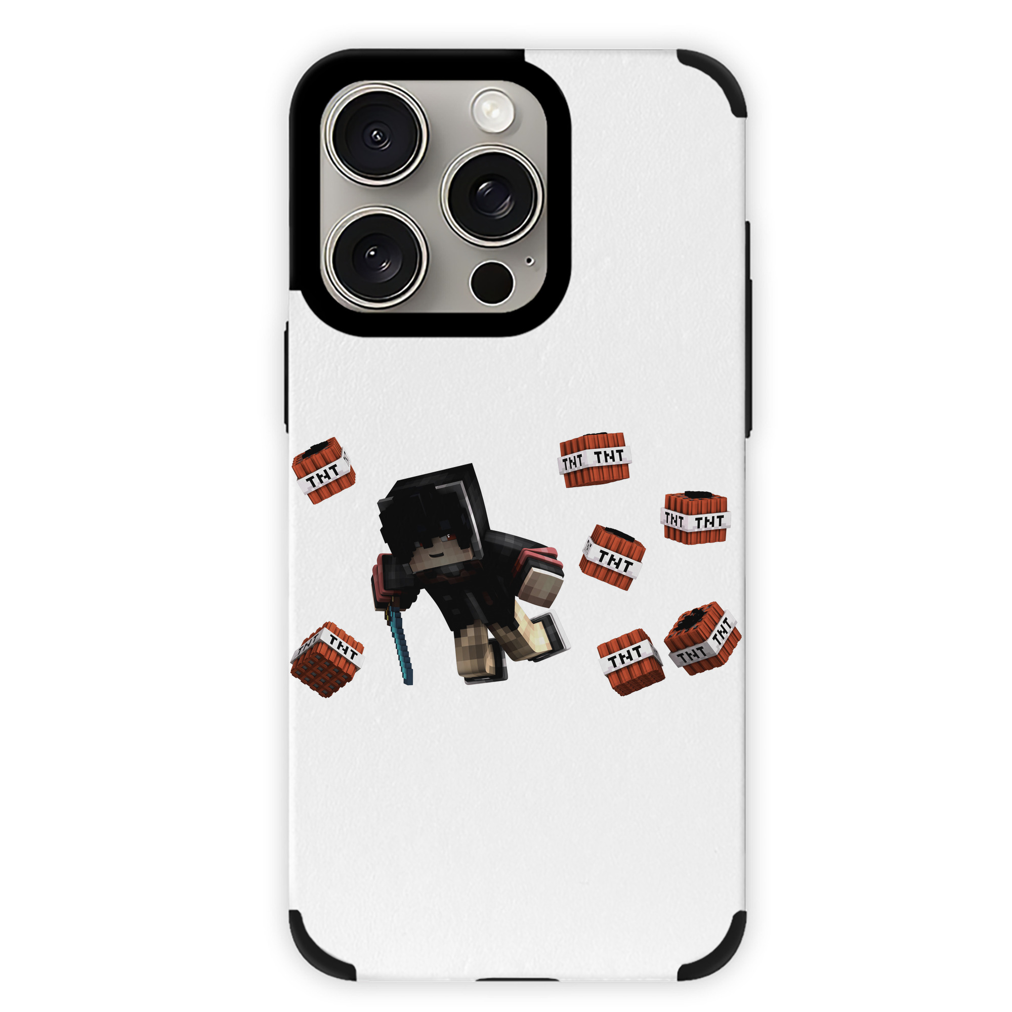 （画像用） マインクラフト ブロックの世界 Minecraft MC Block world 【iPhone15ProMax対応】 PUレザー スマホケース 耐衝撃＆黄変防止