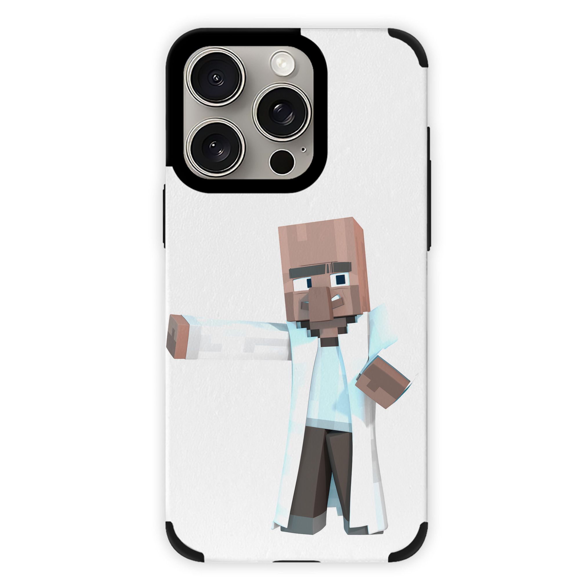 （画像用） マインクラフト ブロックの世界 Minecraft MC Block world 【iPhone15ProMax対応】 PUレザー スマホケース 耐衝撃＆黄変防止