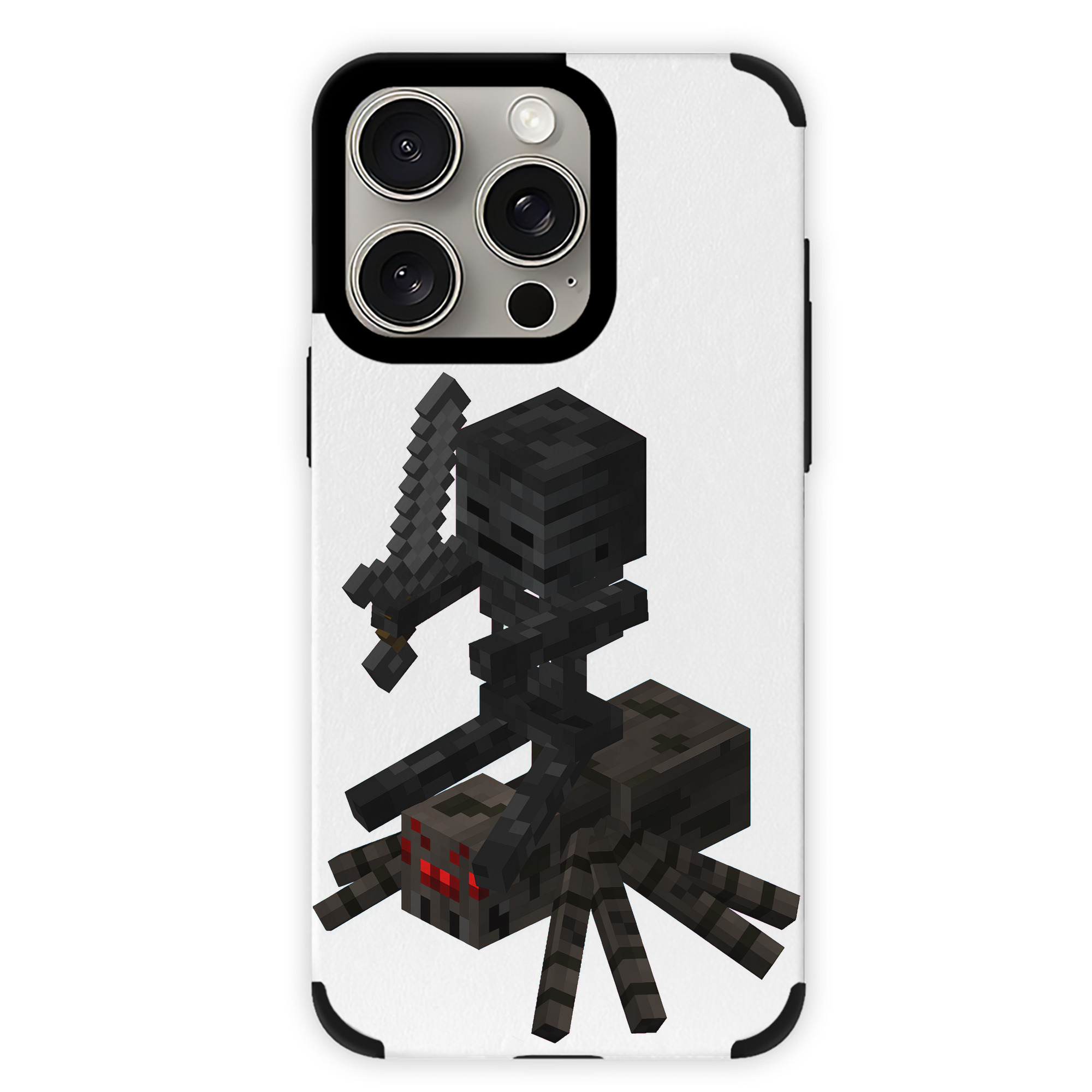 （画像用） マインクラフト ブロックの世界 Minecraft MC Block world 【iPhone15ProMax対応】 PUレザー スマホケース 耐衝撃＆黄変防止