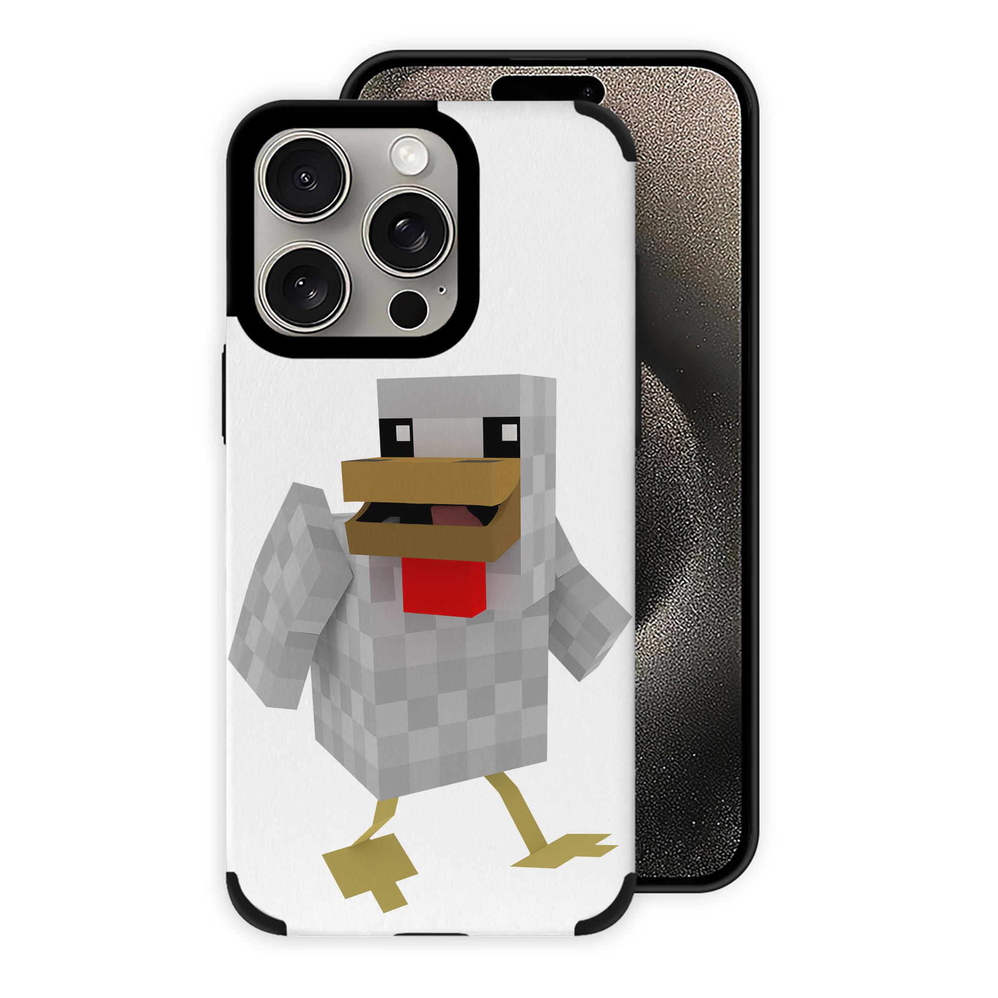 （画像用） マインクラフト ブロックの世界 Minecraft MC Block world 【iPhone15ProMax対応】 PUレザー スマホケース 耐衝撃＆黄変防止