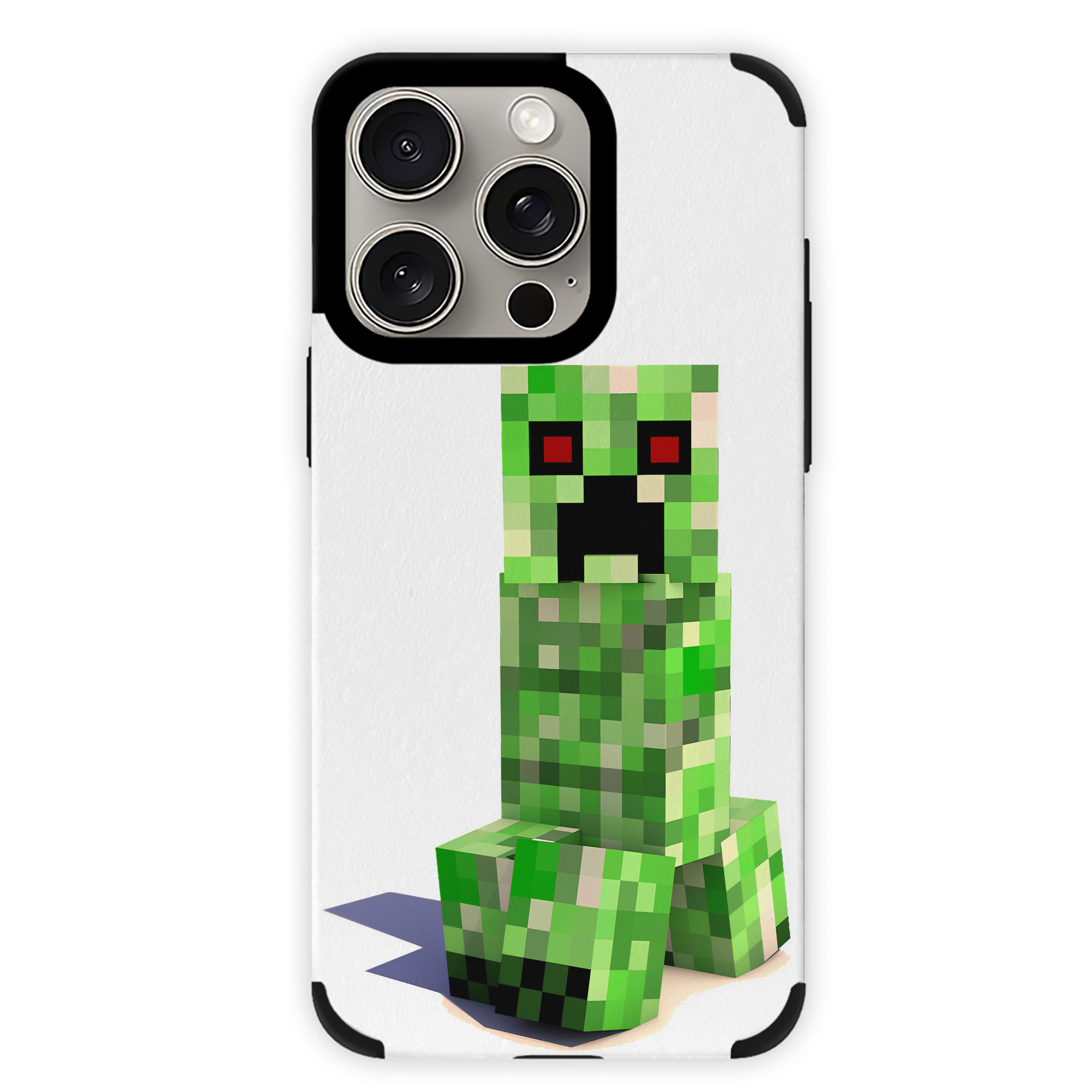 （画像用） マインクラフト ブロックの世界 Minecraft MC Block world 【iPhone15ProMax対応】 PUレザー スマホケース 耐衝撃＆黄変防止