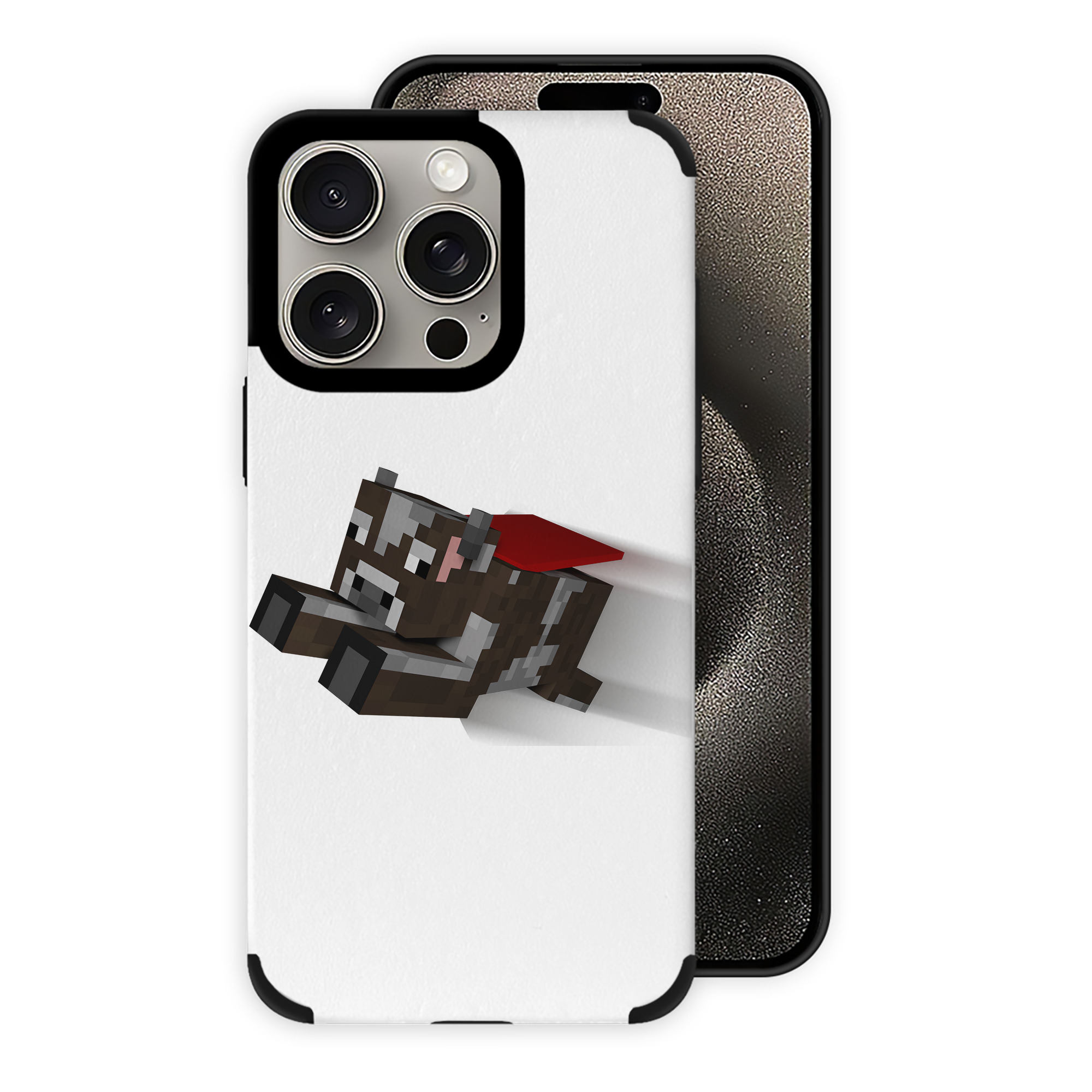 （画像用） マインクラフト ブロックの世界 Minecraft MC Block world 【iPhone15ProMax対応】 PUレザー スマホケース 耐衝撃＆黄変防止