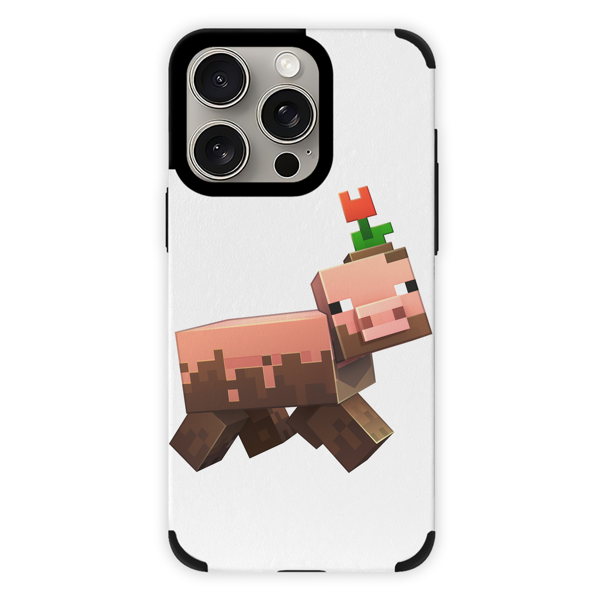 （画像用） マインクラフト ブロックの世界 Minecraft MC Block world 【iPhone15ProMax対応】 PUレザー スマホケース 耐衝撃＆黄変防止