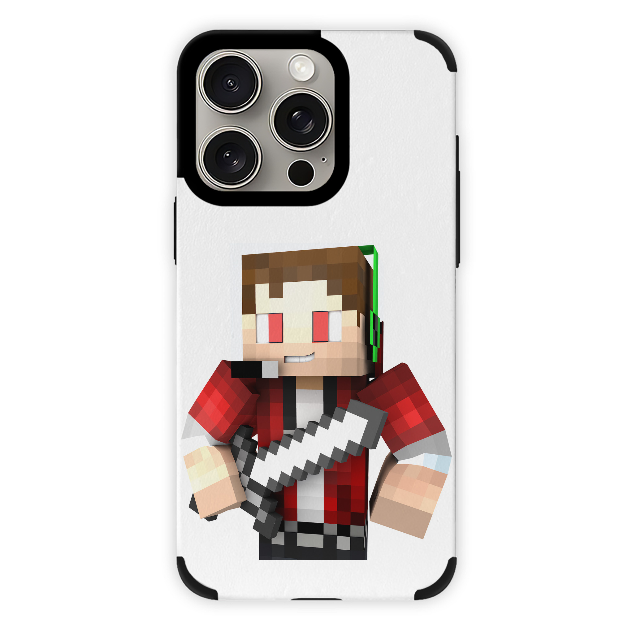 （画像用） マインクラフト ブロックの世界 Minecraft MC Block world 【iPhone15ProMax対応】 PUレザー スマホケース 耐衝撃＆黄変防止