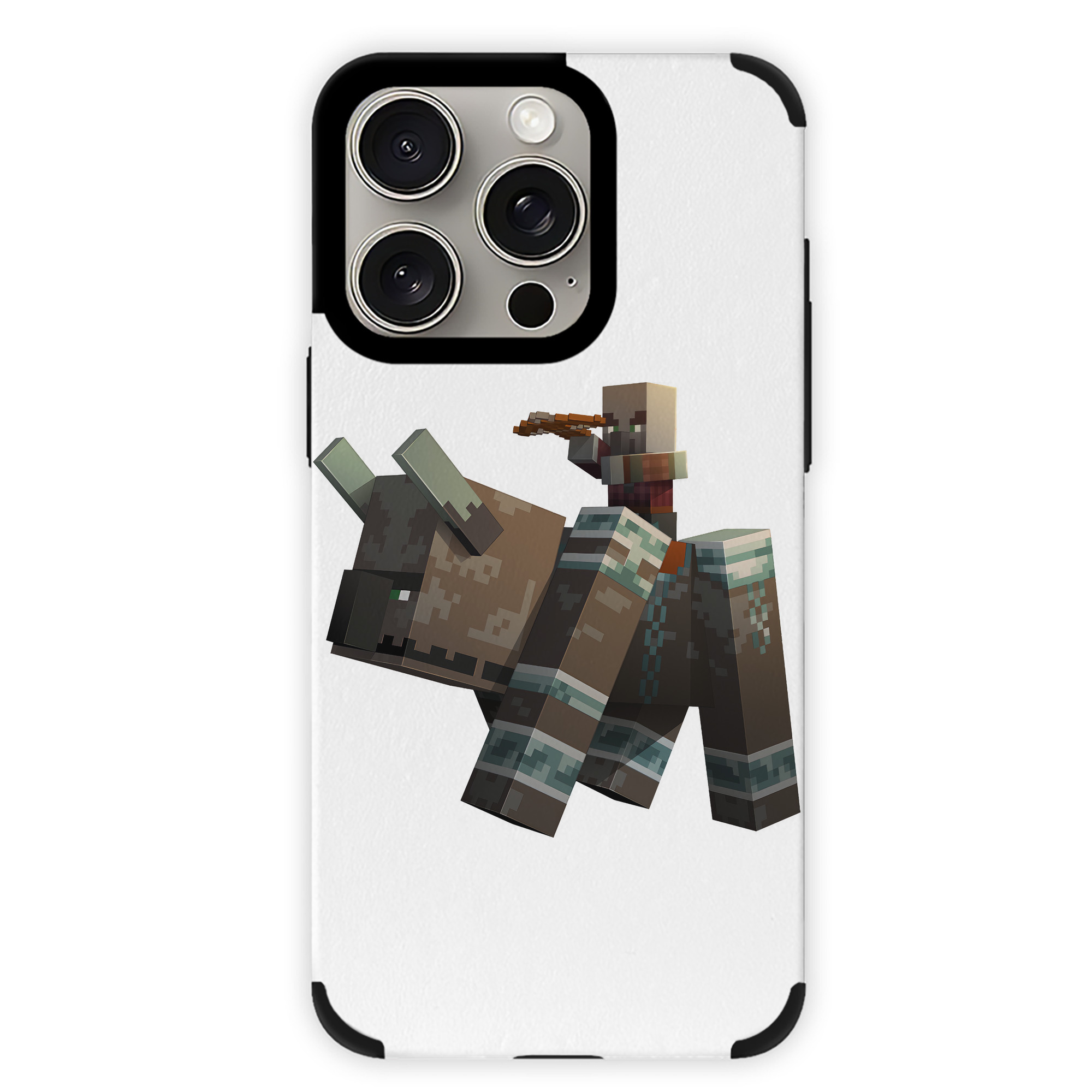 （画像用） マインクラフト ブロックの世界 Minecraft MC Block world 【iPhone15ProMax対応】 PUレザー スマホケース 耐衝撃＆黄変防止