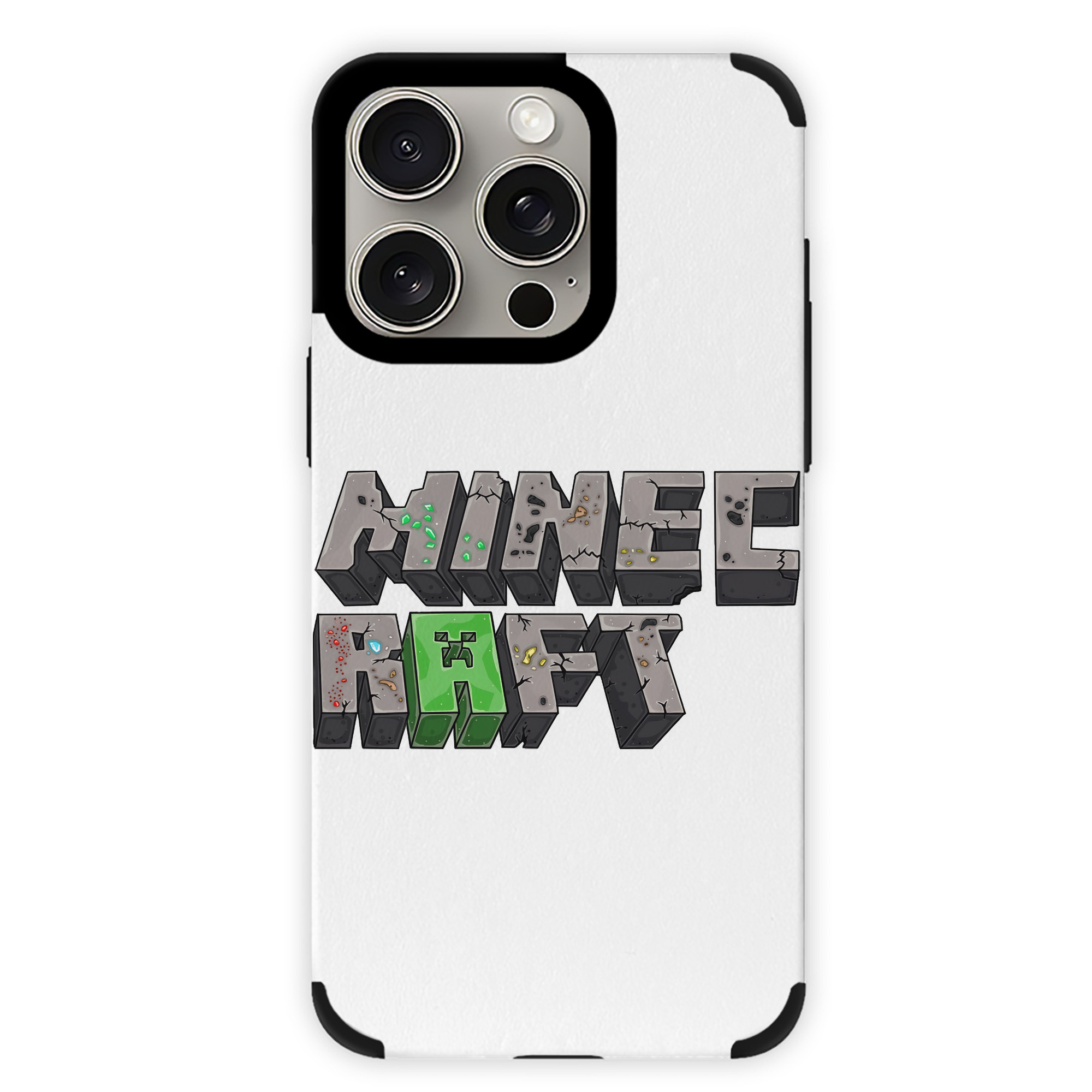 （画像用） マインクラフト ブロックの世界 Minecraft MC Block world 【iPhone15ProMax対応】 PUレザー スマホケース 耐衝撃＆黄変防止