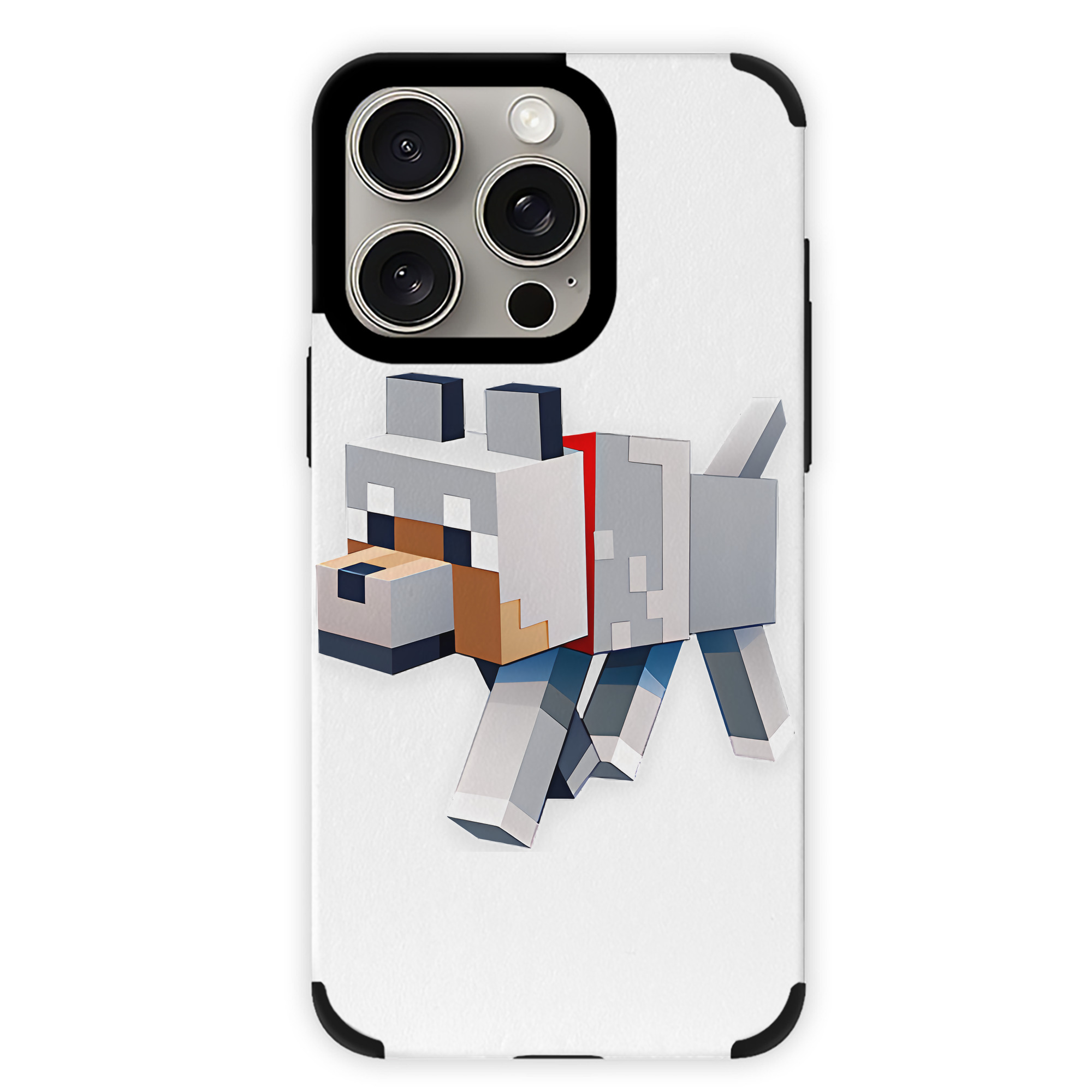 （画像用） マインクラフト ブロックの世界 Minecraft MC Block world 【iPhone15ProMax対応】 PUレザー スマホケース 耐衝撃＆黄変防止