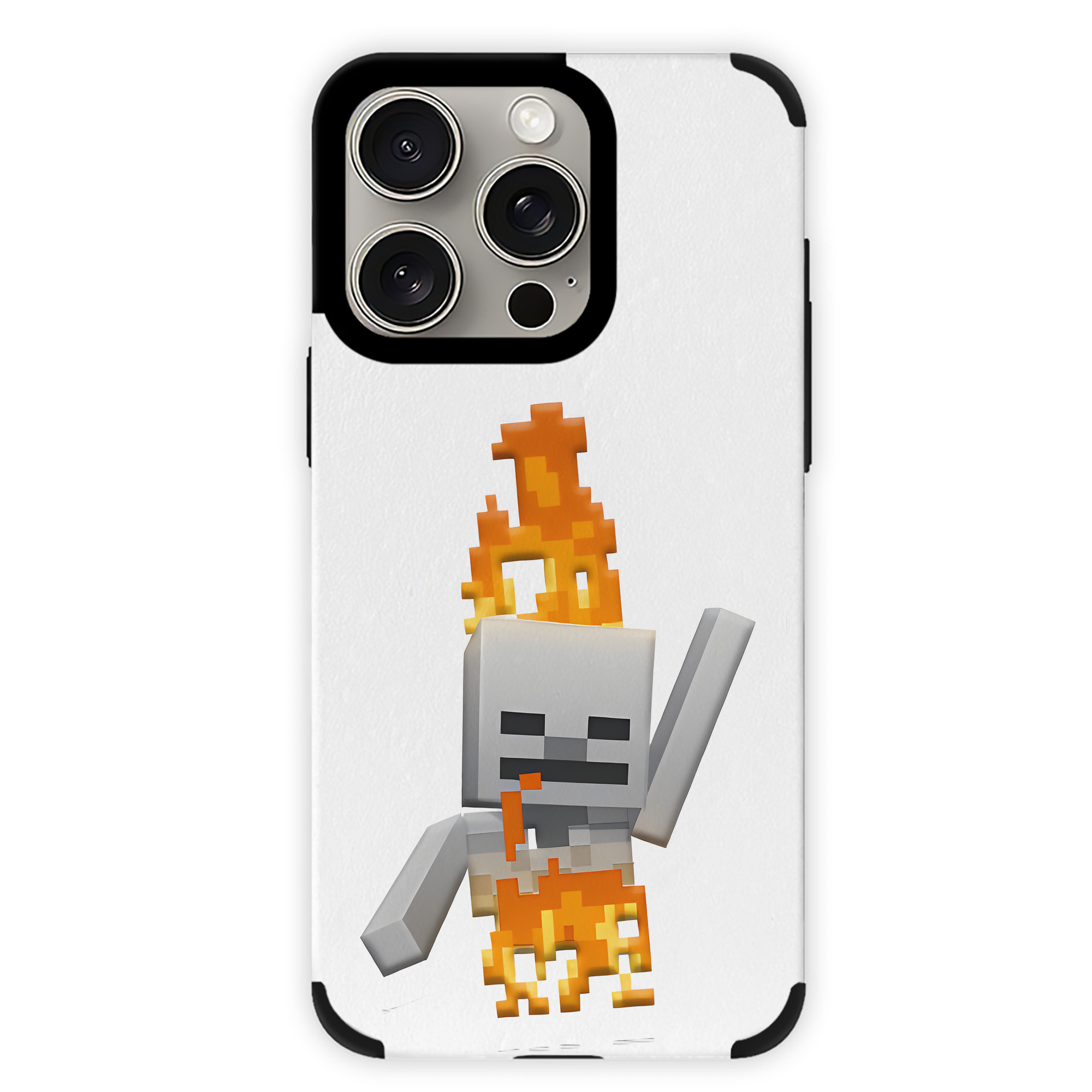 （画像用） マインクラフト ブロックの世界 Minecraft MC Block world 【iPhone15ProMax対応】 PUレザー スマホケース 耐衝撃＆黄変防止