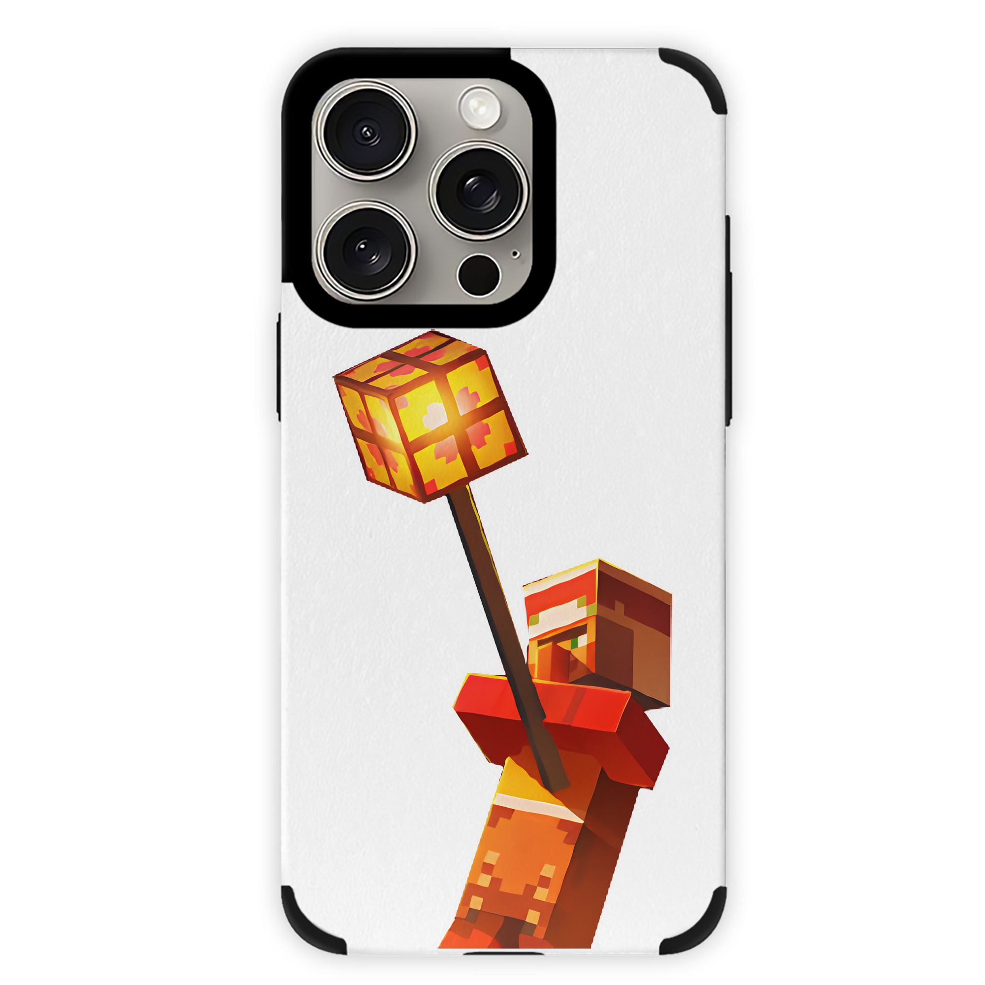 （画像用） マインクラフト ブロックの世界 Minecraft MC Block world 【iPhone15ProMax対応】 PUレザー スマホケース 耐衝撃＆黄変防止