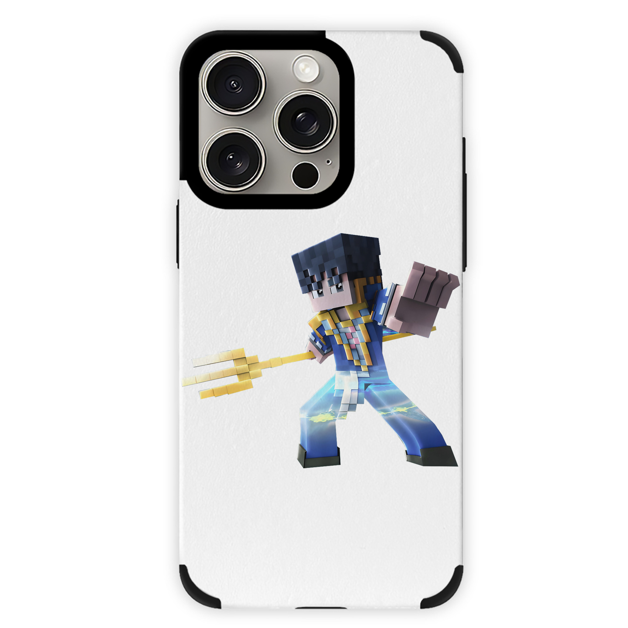 （画像用） マインクラフト ブロックの世界 Minecraft MC Block world 【iPhone15ProMax対応】 PUレザー スマホケース 耐衝撃＆黄変防止