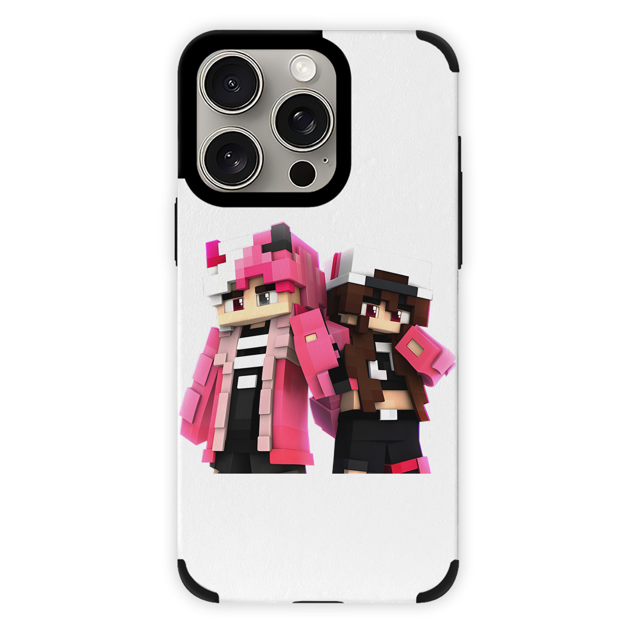 （画像用） マインクラフト ブロックの世界 Minecraft MC Block world 【iPhone15ProMax対応】 PUレザー スマホケース 耐衝撃＆黄変防止