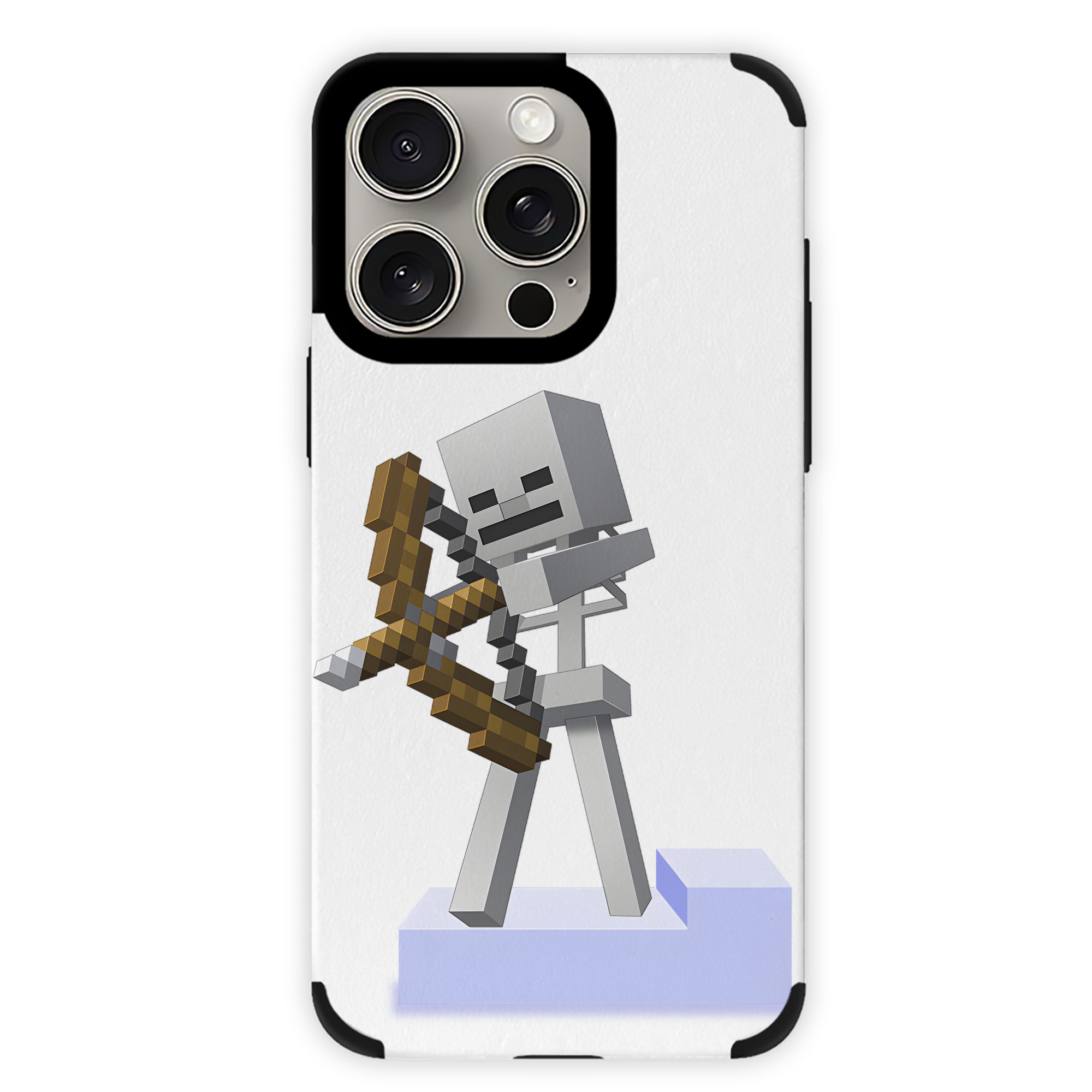 （画像用） マインクラフト ブロックの世界 Minecraft MC Block world 【iPhone15ProMax対応】 PUレザー スマホケース 耐衝撃＆黄変防止