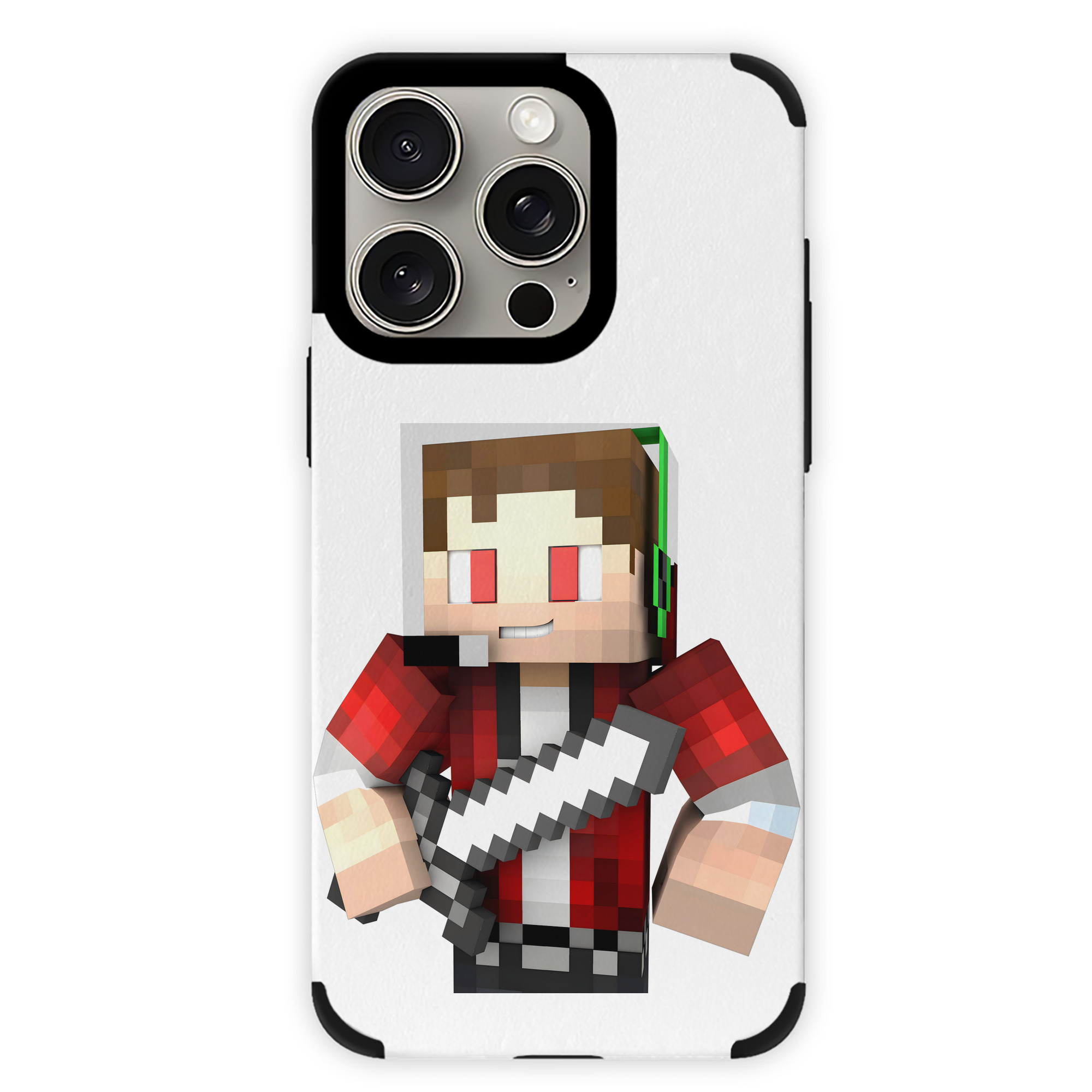 （画像用） マインクラフト ブロックの世界 Minecraft MC Block world 【iPhone15ProMax対応】 PUレザー スマホケース 耐衝撃＆黄変防止