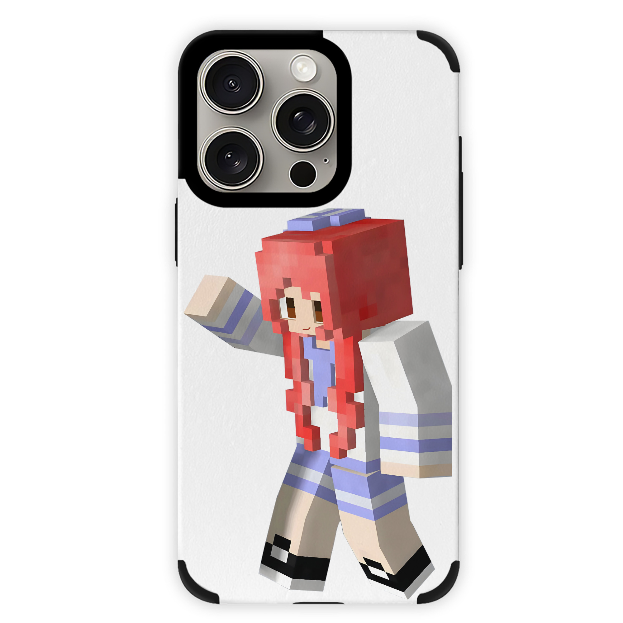 （画像用） マインクラフト ブロックの世界 Minecraft MC Block world 【iPhone15ProMax対応】 PUレザー スマホケース 耐衝撃＆黄変防止