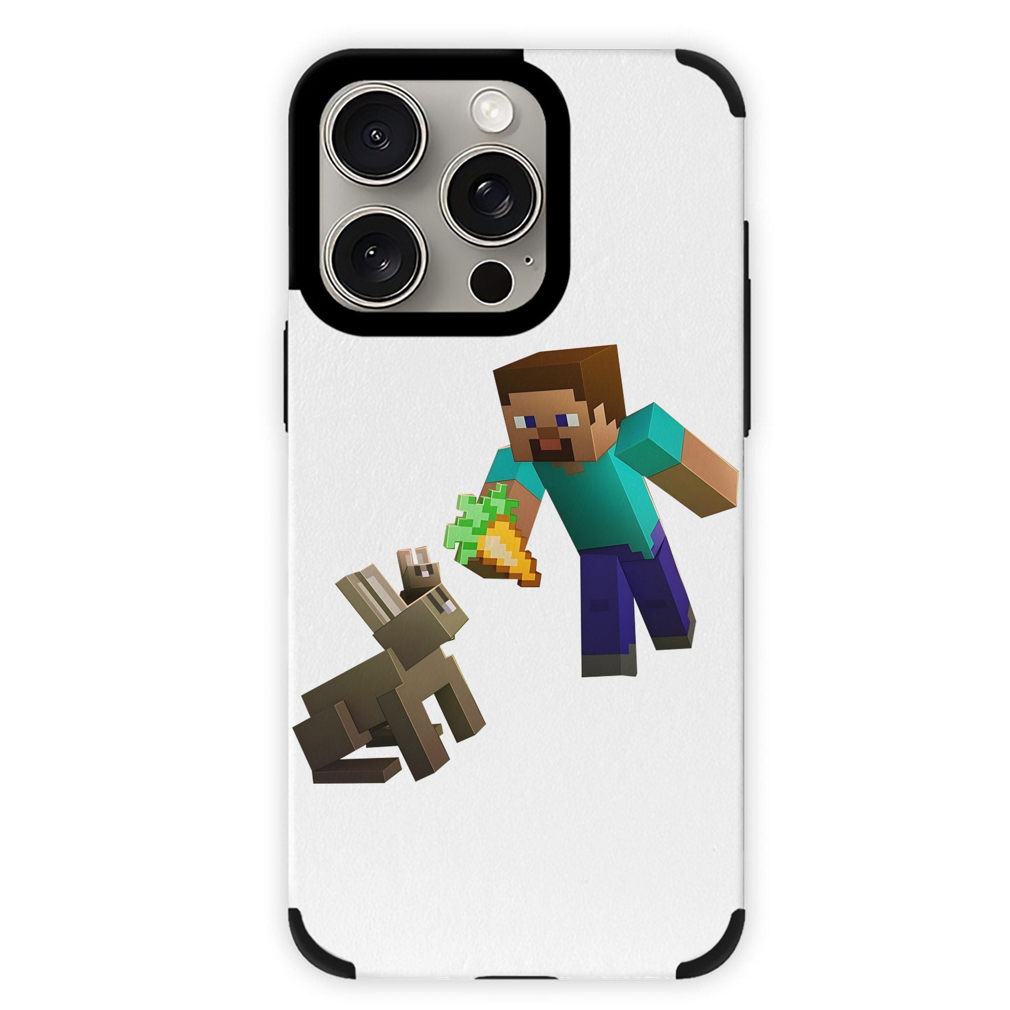 （画像用） マインクラフト ブロックの世界 Minecraft MC Block world 【iPhone15ProMax対応】 PUレザー スマホケース 耐衝撃＆黄変防止