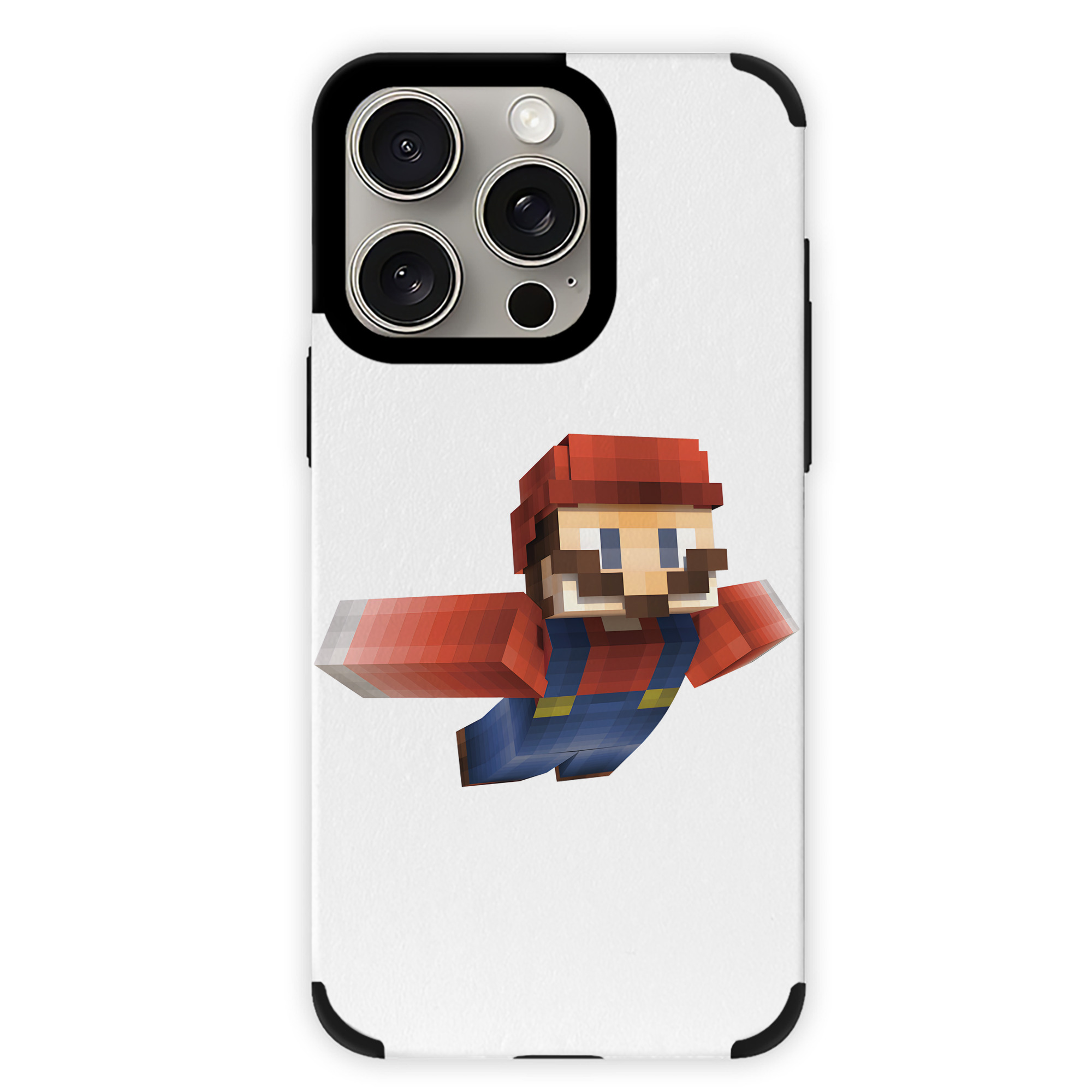 （画像用） マインクラフト ブロックの世界 Minecraft MC Block world 【iPhone15ProMax対応】 PUレザー スマホケース 耐衝撃＆黄変防止